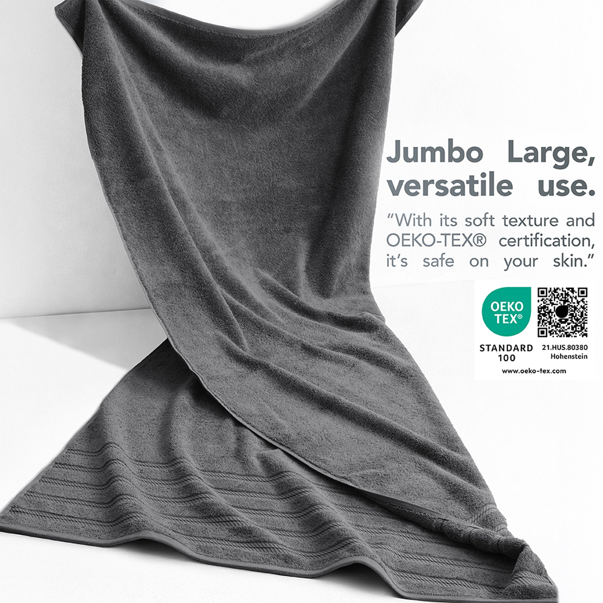 35x70 Inch Premium Bath Sheet JUMBO 100% Cotton Turkish Towels, Extremely Soft, Luxury,  Extra Large Bath Towel (BEST CHOICE)