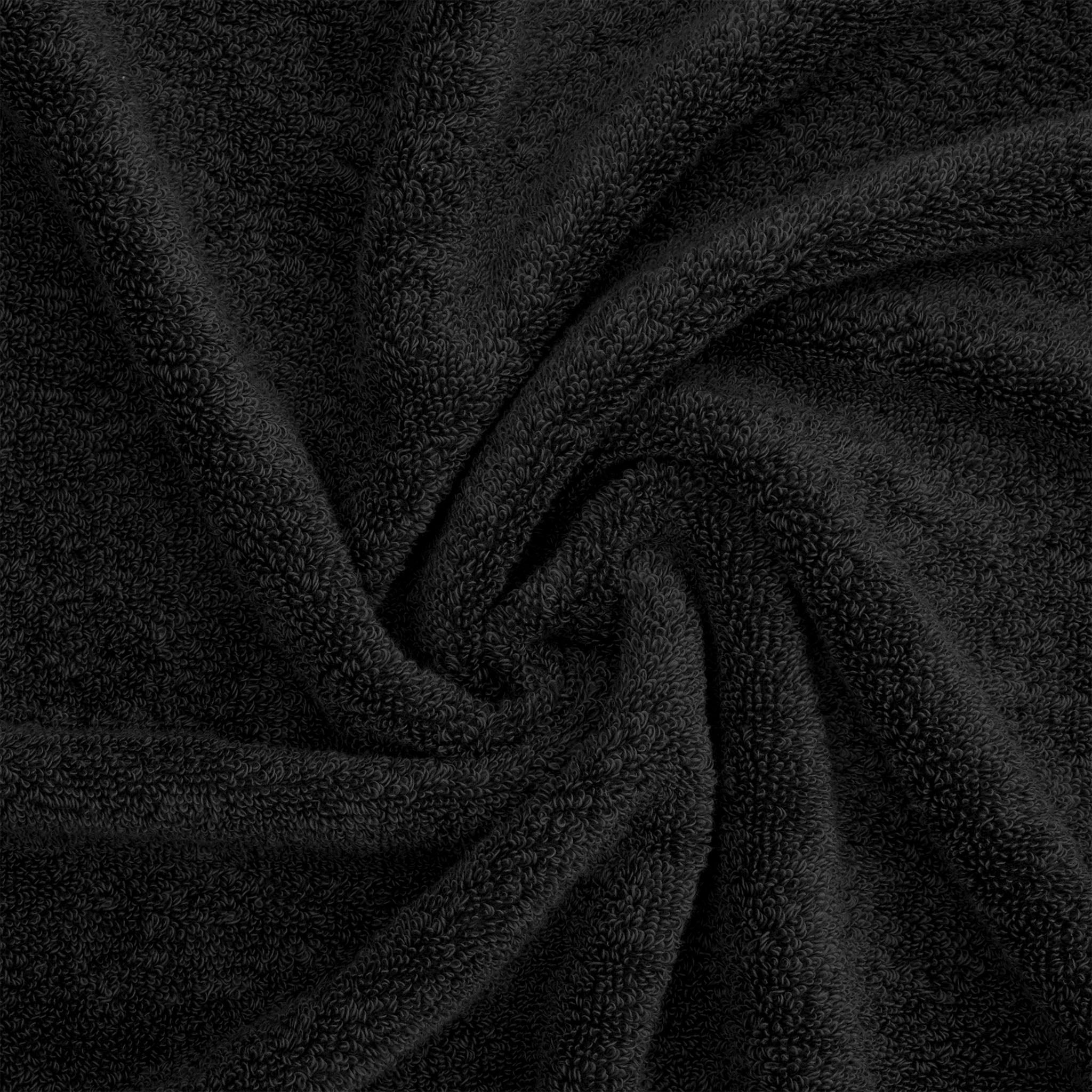 American Soft Linen, 100% Turkish Combed Cotton Luxury, Salem 4 Piece Washcloth Set - 60 Set Case Pack -black-6