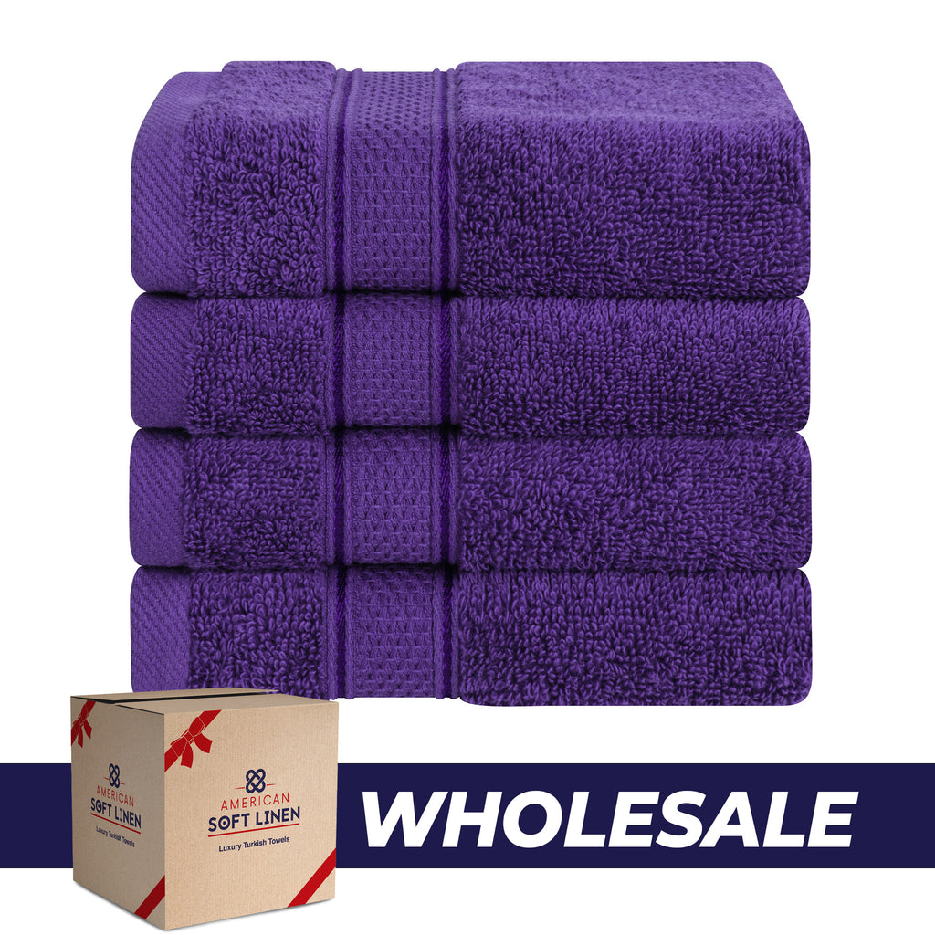 American Soft Linen 100% Cotton, Luxury, Salem 4 Piece Washcloth Set - 60 Set Case Pack