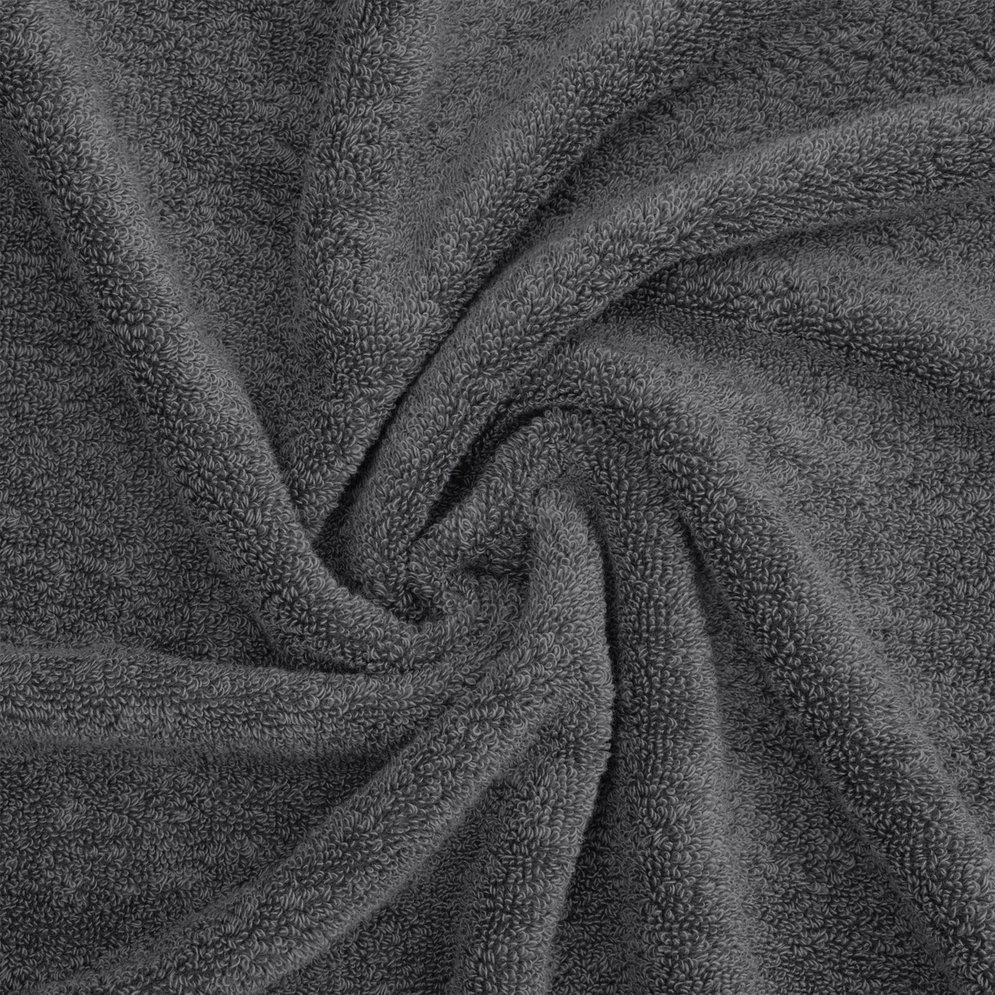 American Soft Linen Salem 100% Turkish Combed Cotton Luxury 4 Piece Washcloth Set -gray-6