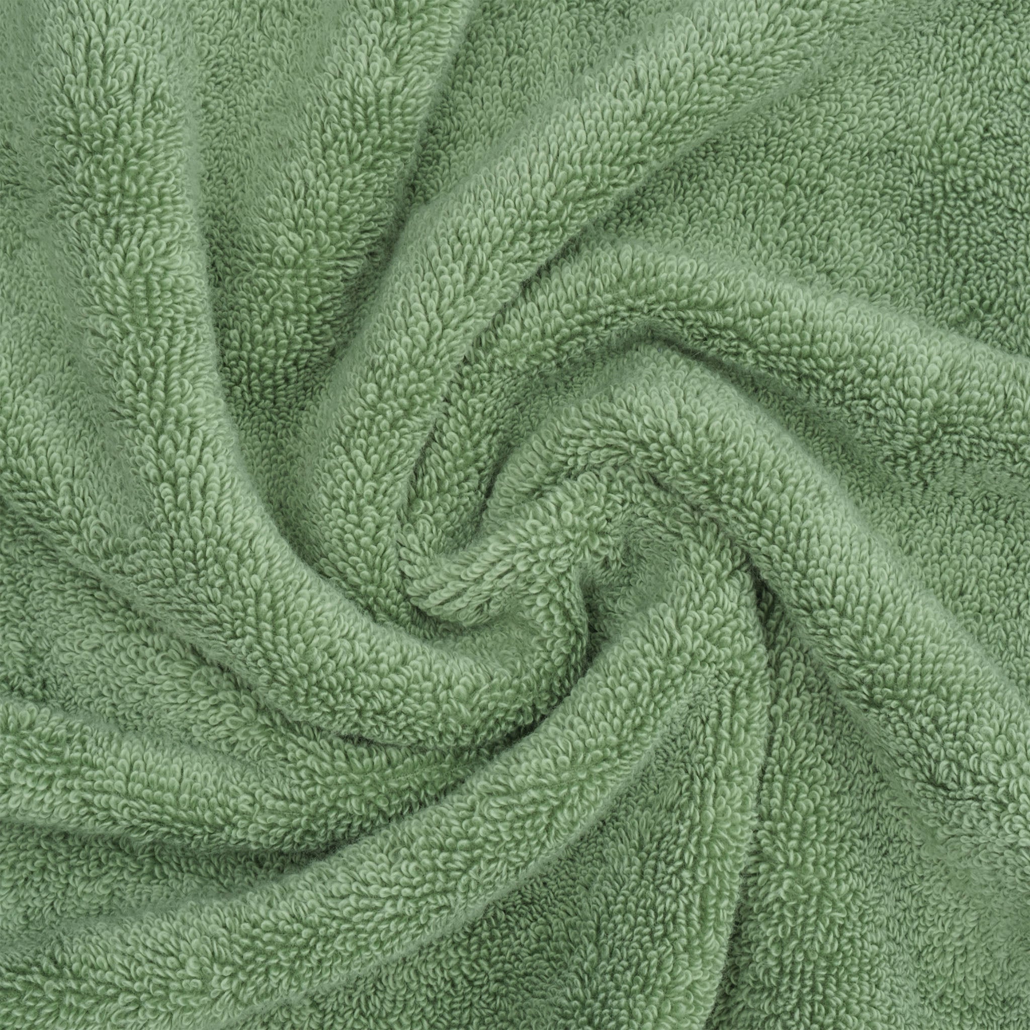 American Soft Linen Salem 100% Turkish Combed Cotton Luxury 4 Piece Washcloth Set -sage-green-6