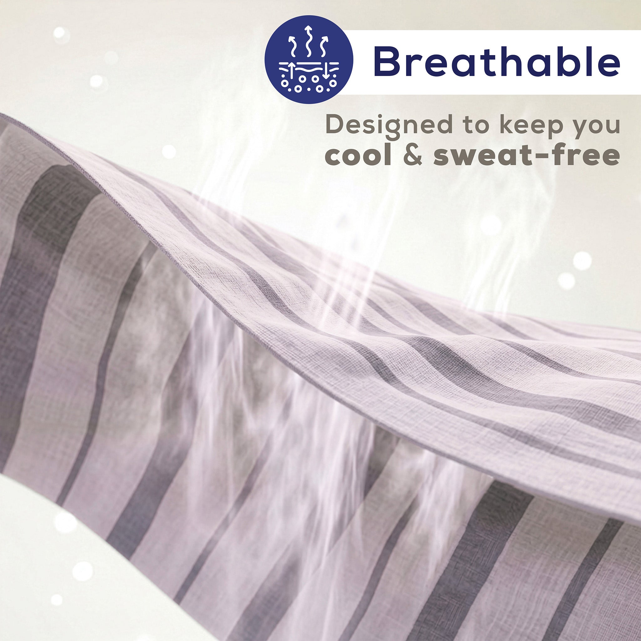 American Soft Linen 100% Washed Cotton Percale Duvet Cover Set – 200TC Yarn-Dyed Striped Bedding with 2 Pillow Shams