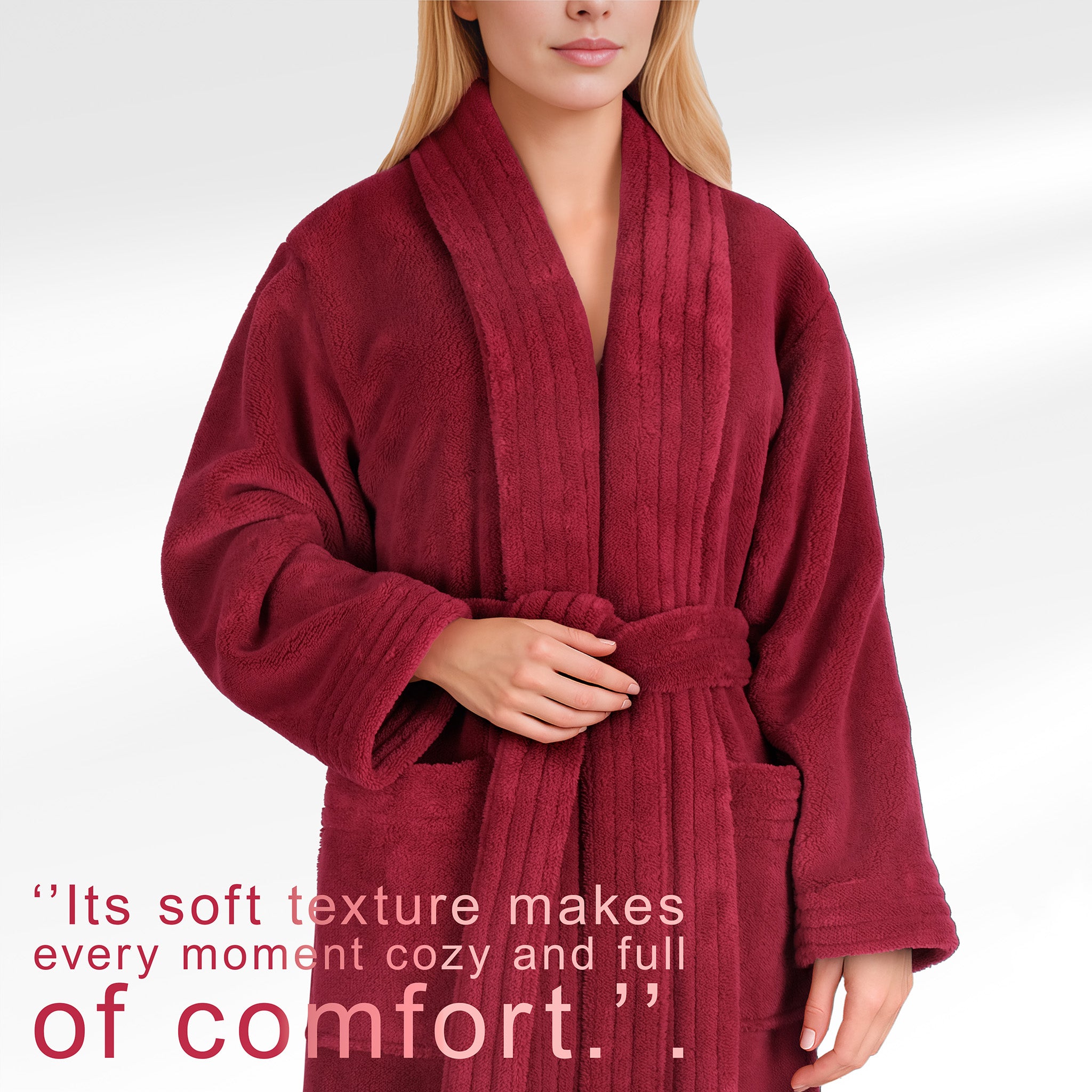 American Soft Linen Luxury Women’s Fleece Bathrobe – Ultra Soft, Warm & Lightweight Plush Robe Wholesale