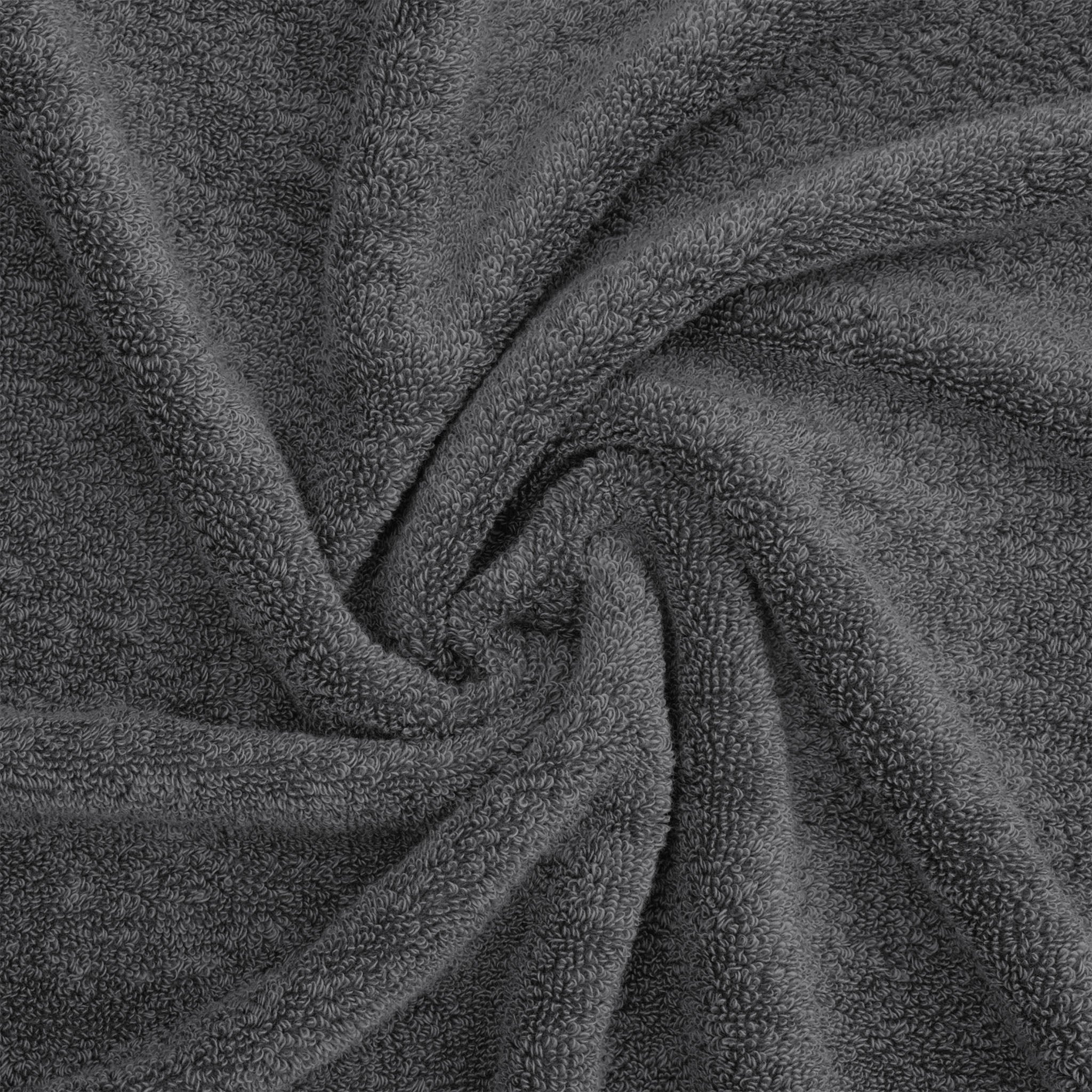 Salem 6 Piece 100% Turkish Combed Cotton Luxury Bath Towel Set - gray-8