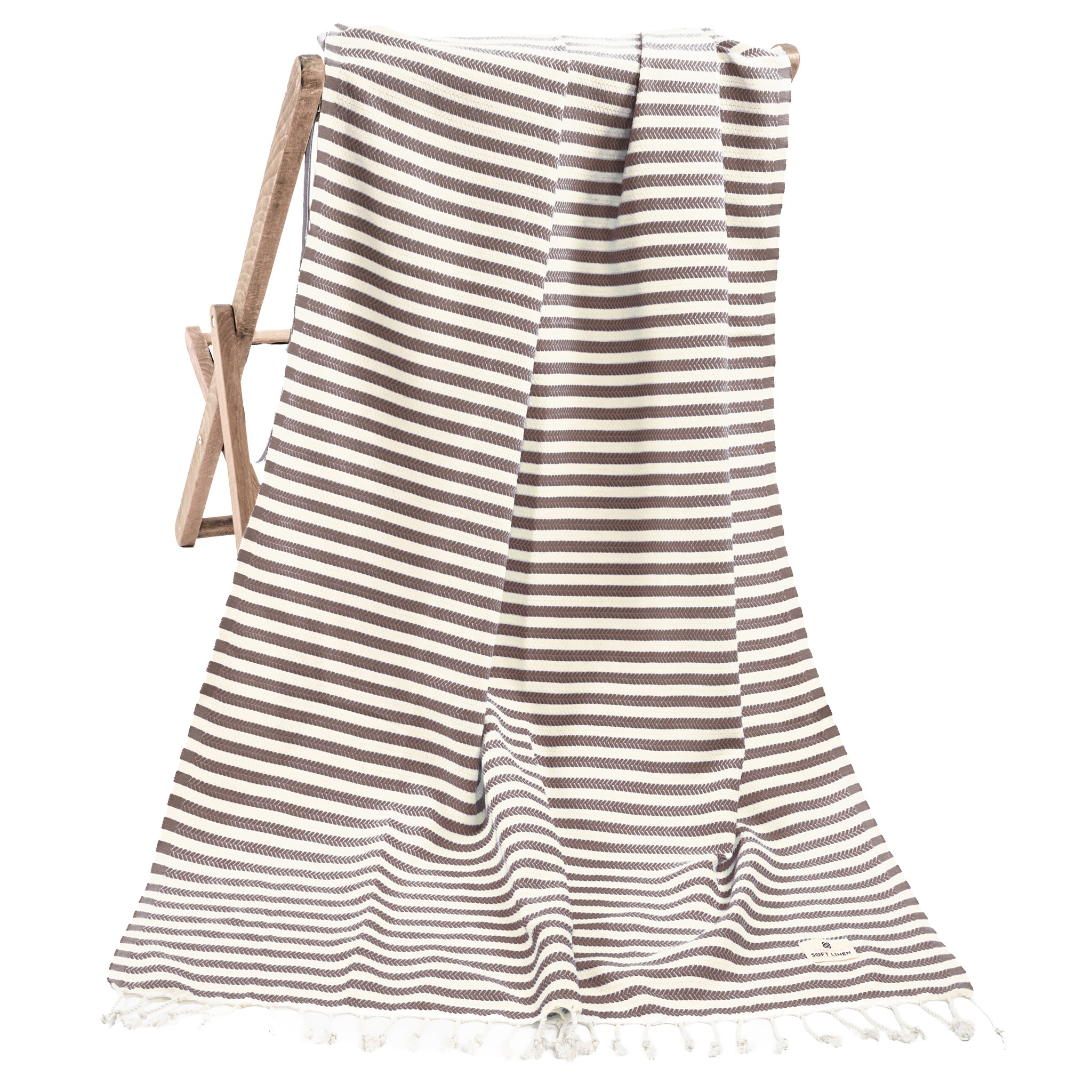 American Soft Linen Turkish Peshtemal Beach Towels, Cotton 4 Pack, 40" x 70" Size, Swim Towels for Beach and Pool Towels