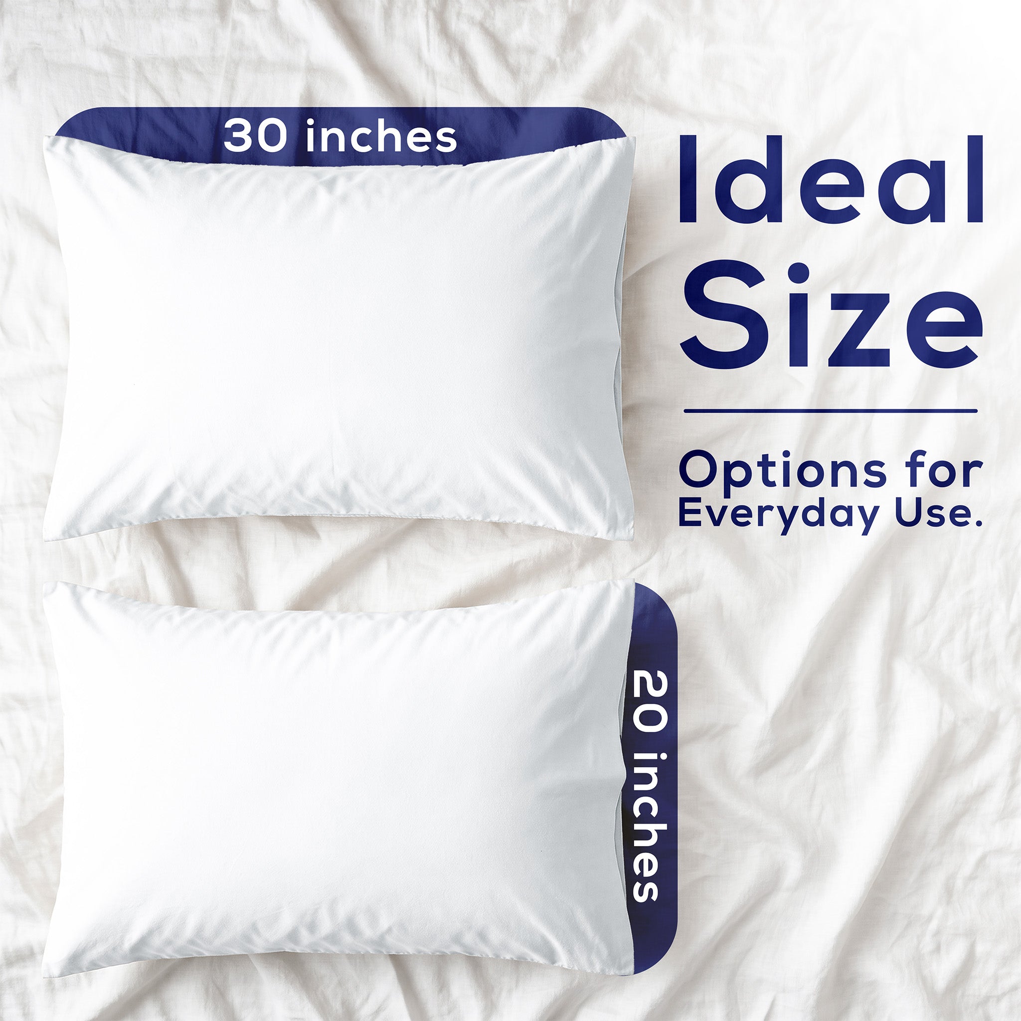 American Soft Linen 100% Washed Cotton Percale Pillowcase Set (2 Pack) – Soft Breathable Pillow Covers
