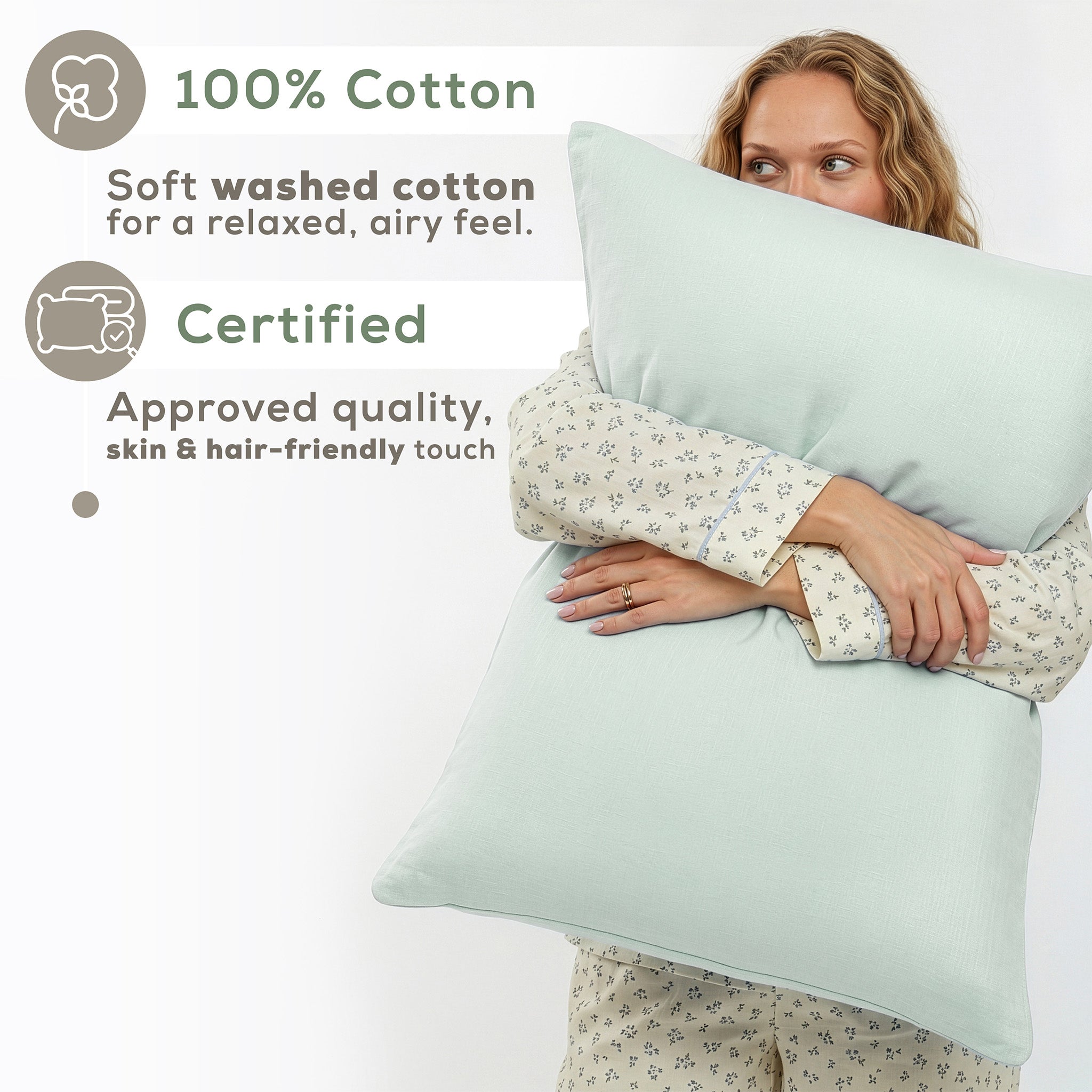 American Soft Linen 100% Washed Cotton Percale Sheet Set – Soft Breathable Bedding with Pillowcases