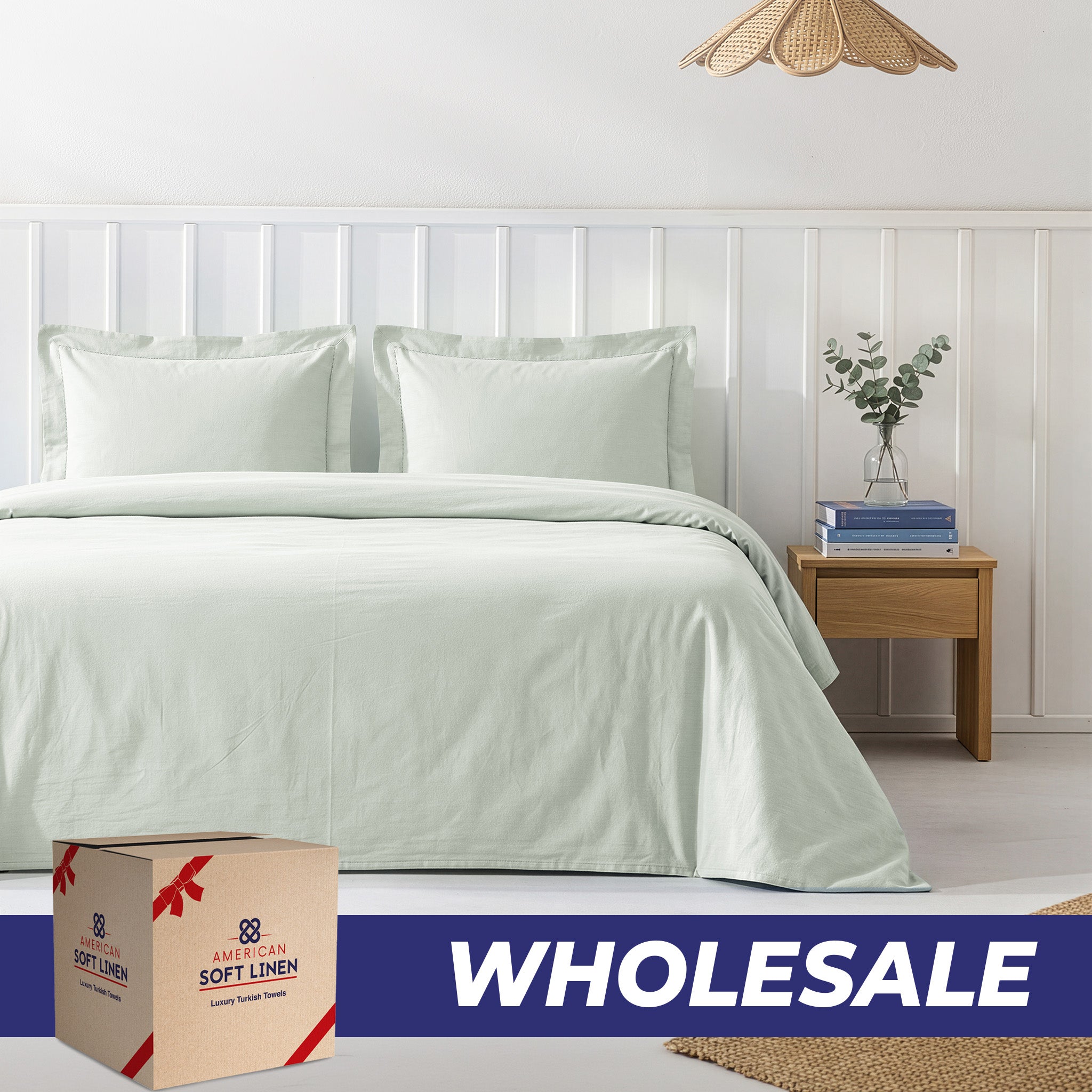 American Soft Linen Wholesale Duvet Cover Sets – 100% Washed Cotton Hotel Bedding Bulk