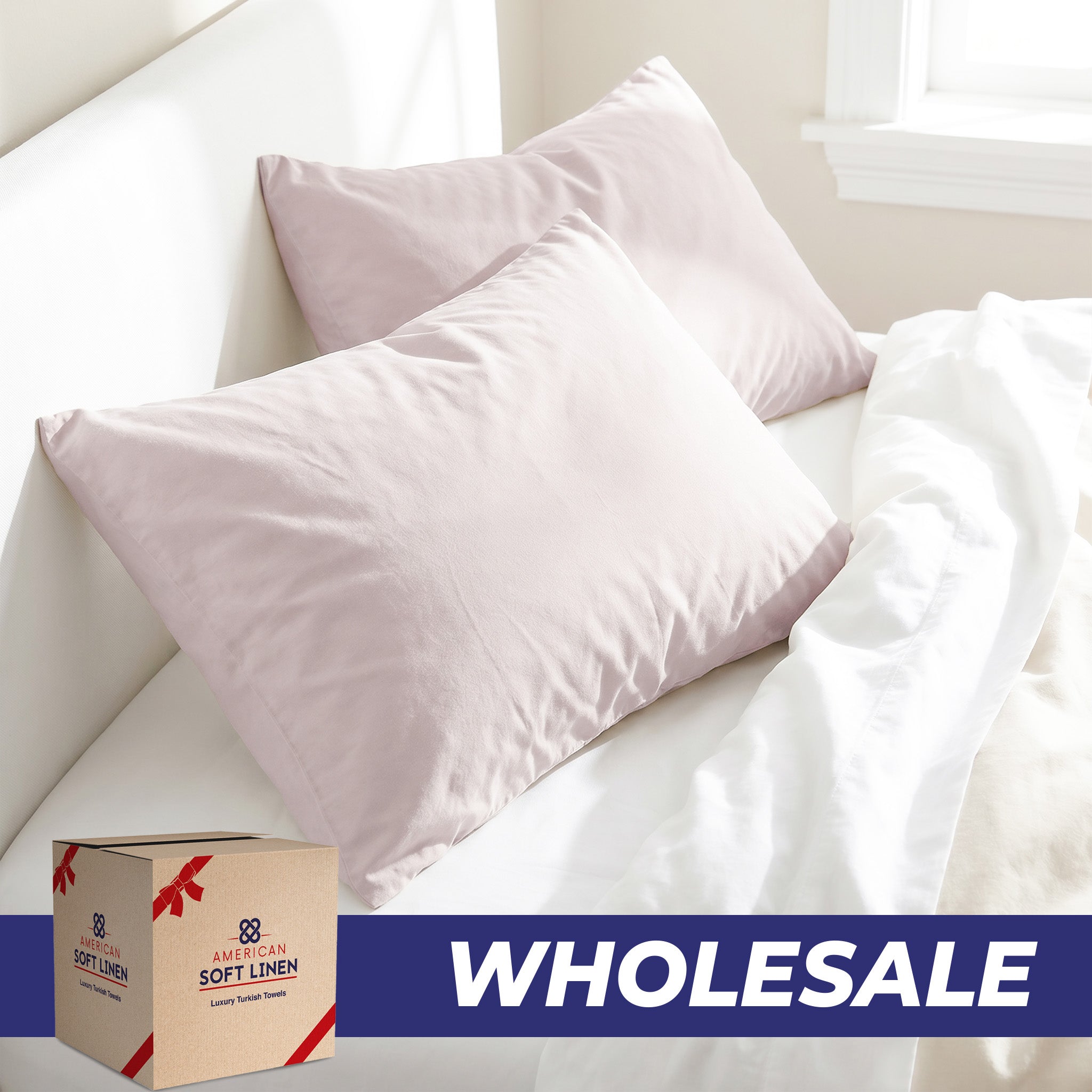 American Soft Linen Wholesale Pillowcases – Bulk Hotel Pillow Covers for Hospitality
