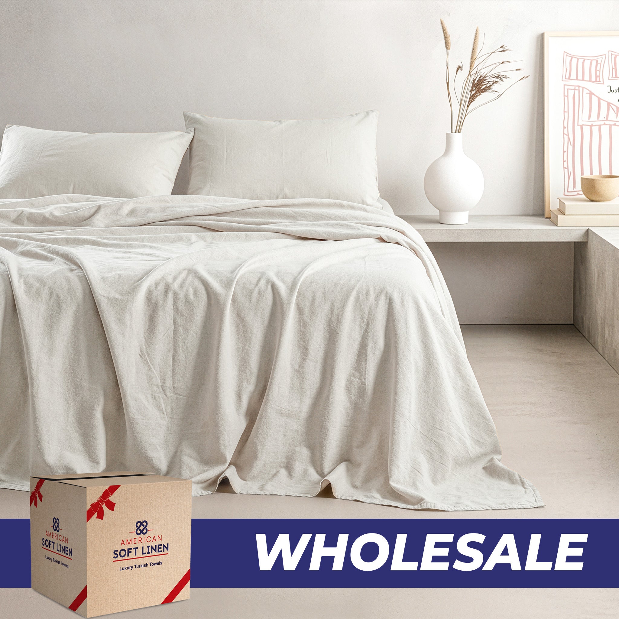 American Soft Linen Wholesale Sheet Sets – Hotel Bedding Bulk for Airbnb & Hospitality
