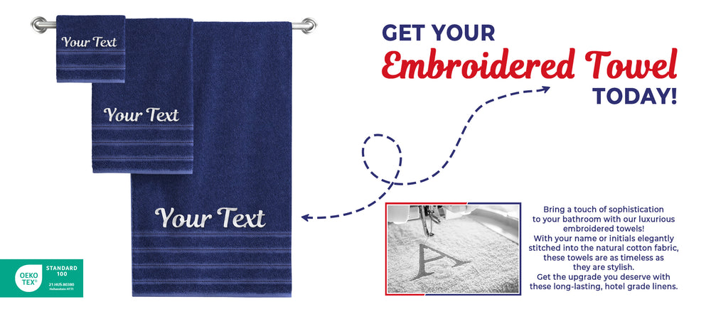 Embroidered Towels - American Soft Linen