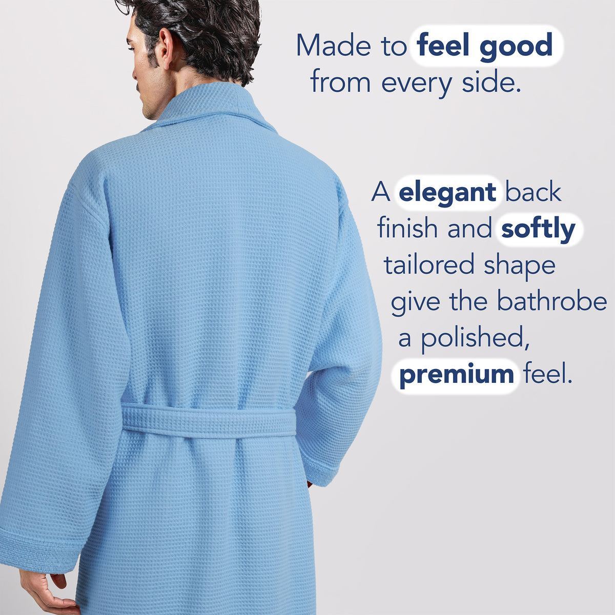 American Soft Linen Men's 100% Turkish Cotton Bathrobe | Micro Cotton Shawl Collar