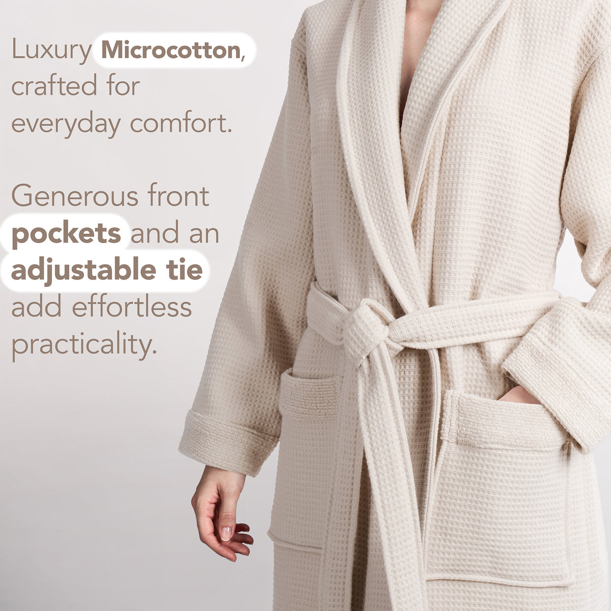American Soft Linen Women's 100% Turkish Cotton Bathrobe | Micro Cotton Shawl Collar