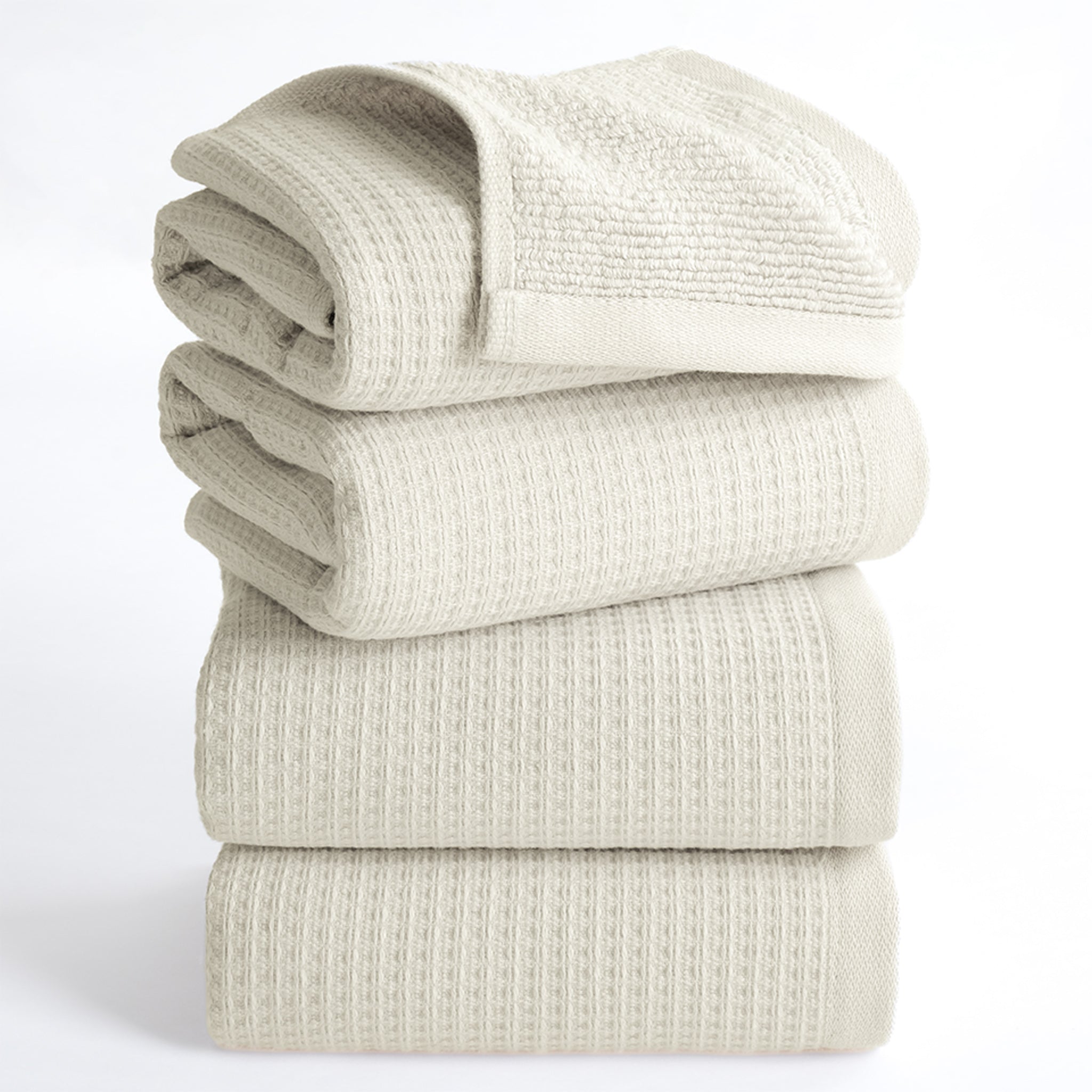 NOLA 4-Pack Turkish Cotton Hand Towels – 600 GSM Luxury Waffle Towels