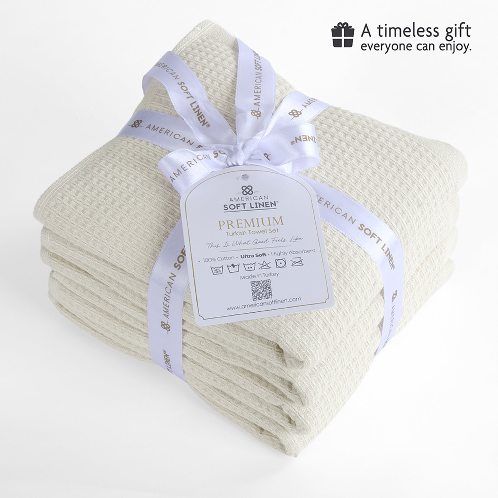 NOLA 4-Pack Turkish Cotton Hand Towels – 600 GSM Luxury Waffle Towels