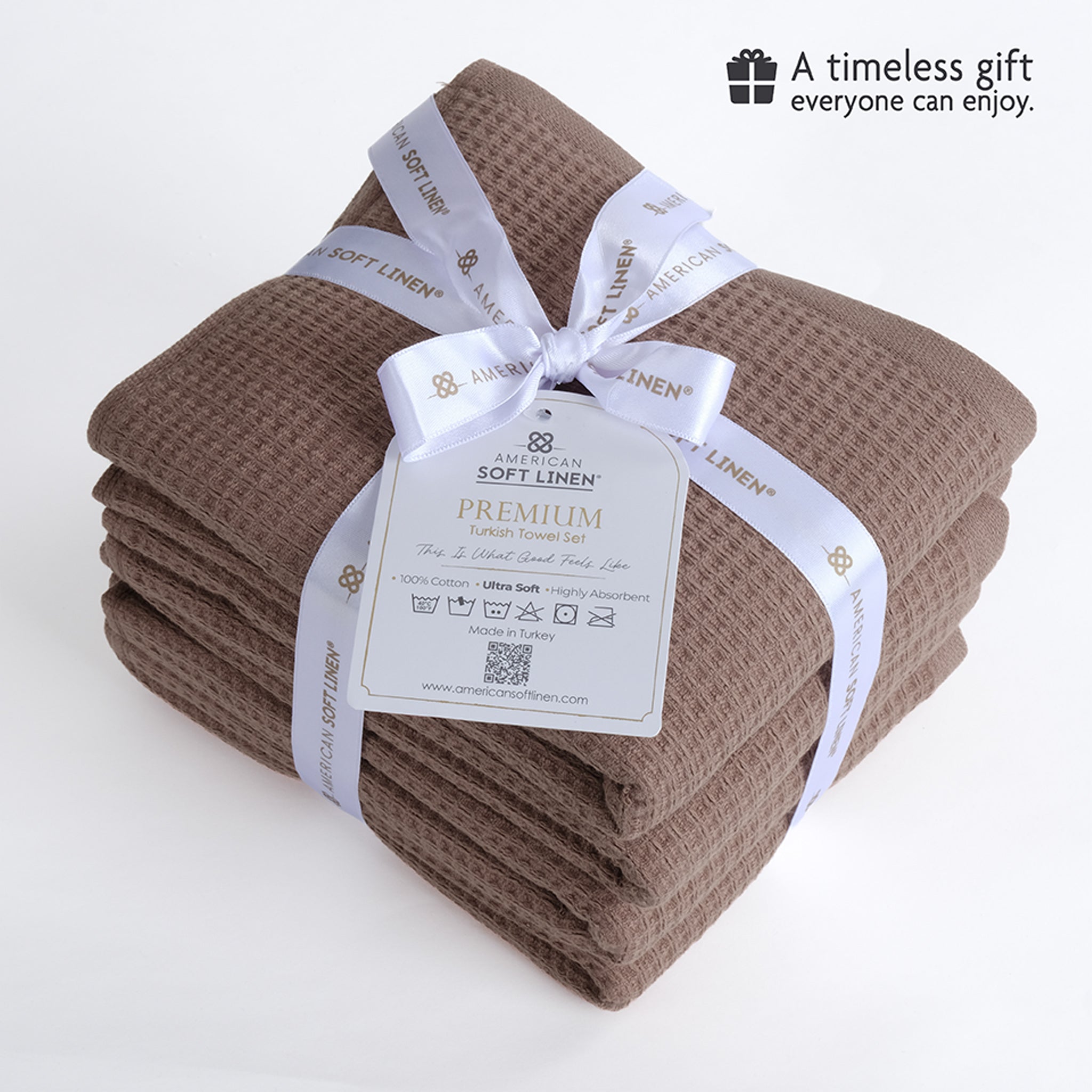NOLA 4-Pack Turkish Cotton Hand Towels – 600 GSM Luxury Waffle Towels