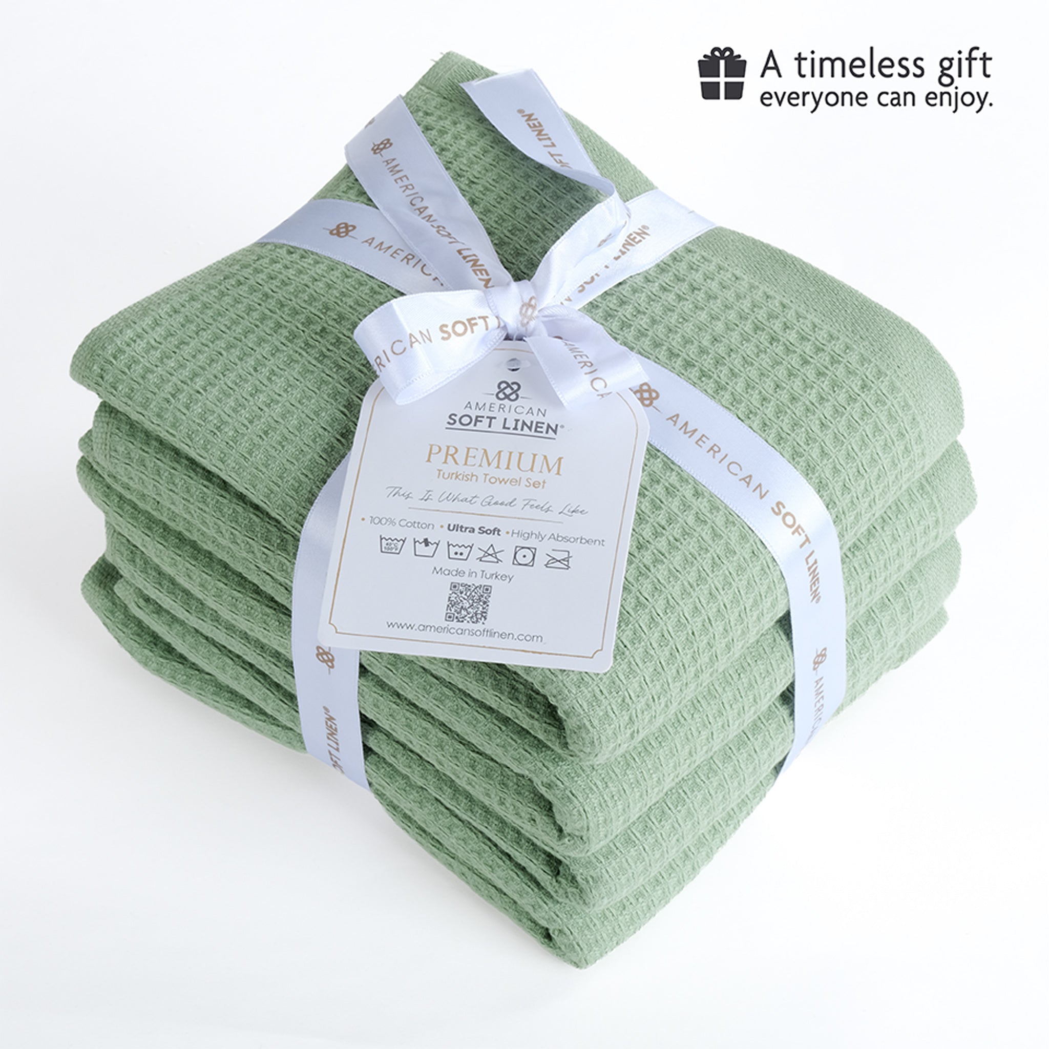 NOLA 4-Pack Turkish Cotton Hand Towels – 600 GSM Luxury Waffle Towels