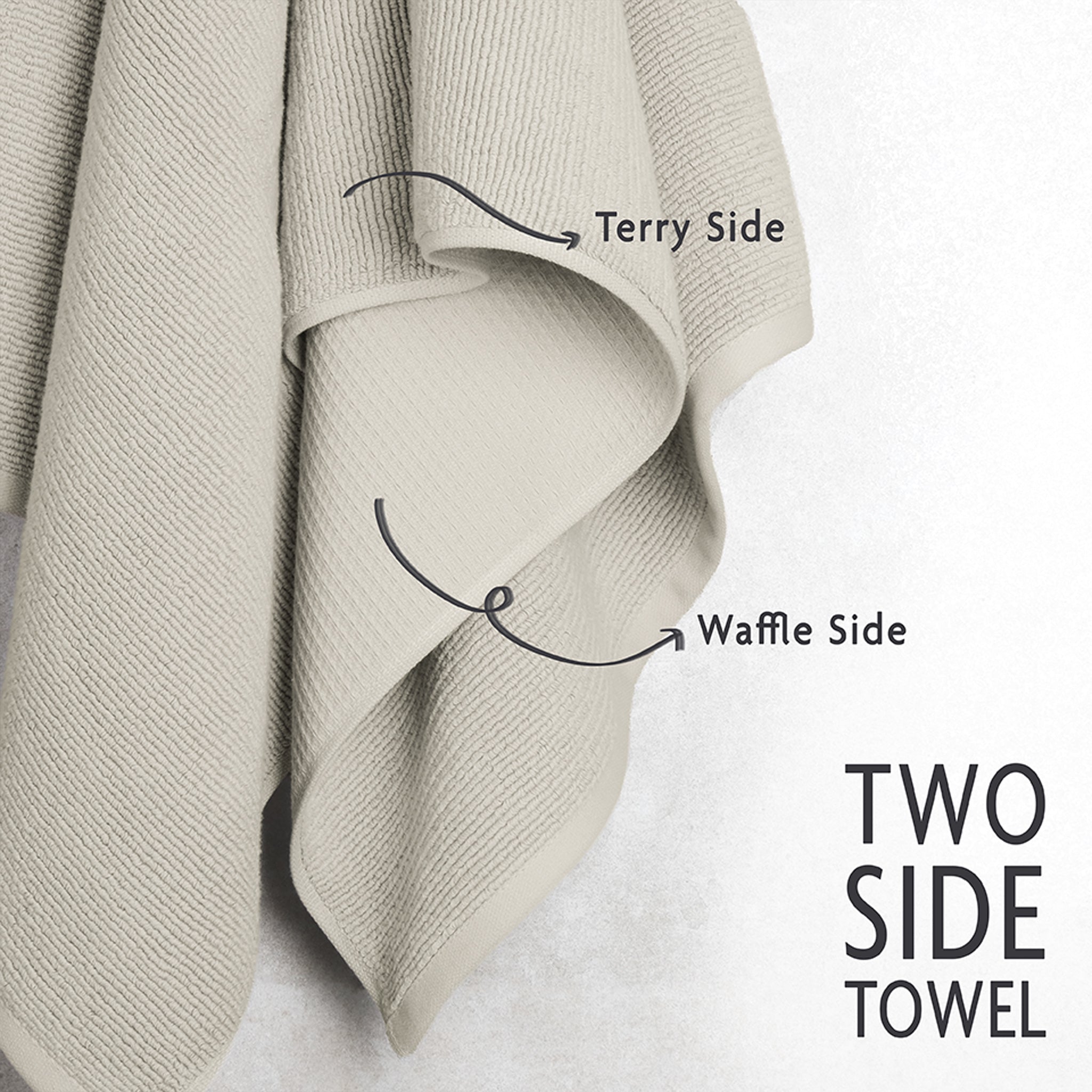 NOLA 2-Pack Turkish Cotton Bath Towels – 600 GSM Luxury Waffle Towels