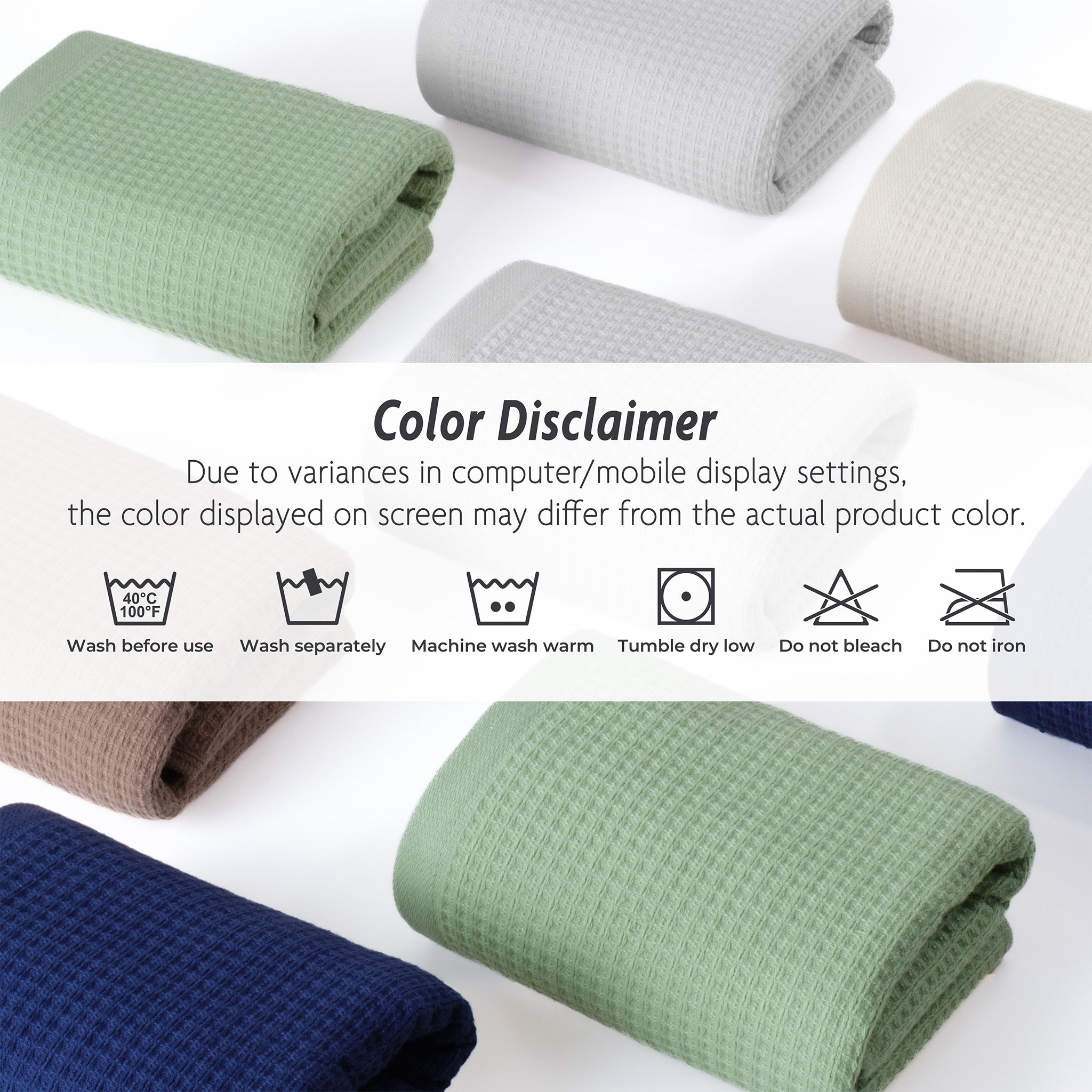 NOLA 2-Pack Turkish Cotton Bath Towels – 600 GSM Luxury Waffle Towels