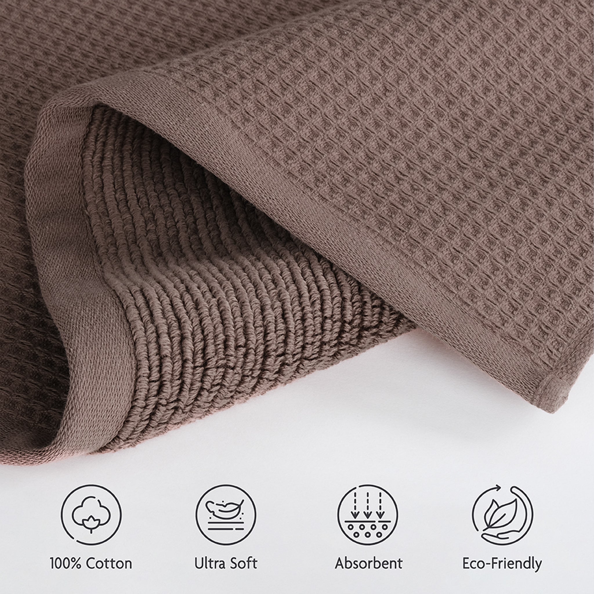 NOLA 2-Pack Turkish Cotton Bath Towels – 600 GSM Luxury Waffle Towels