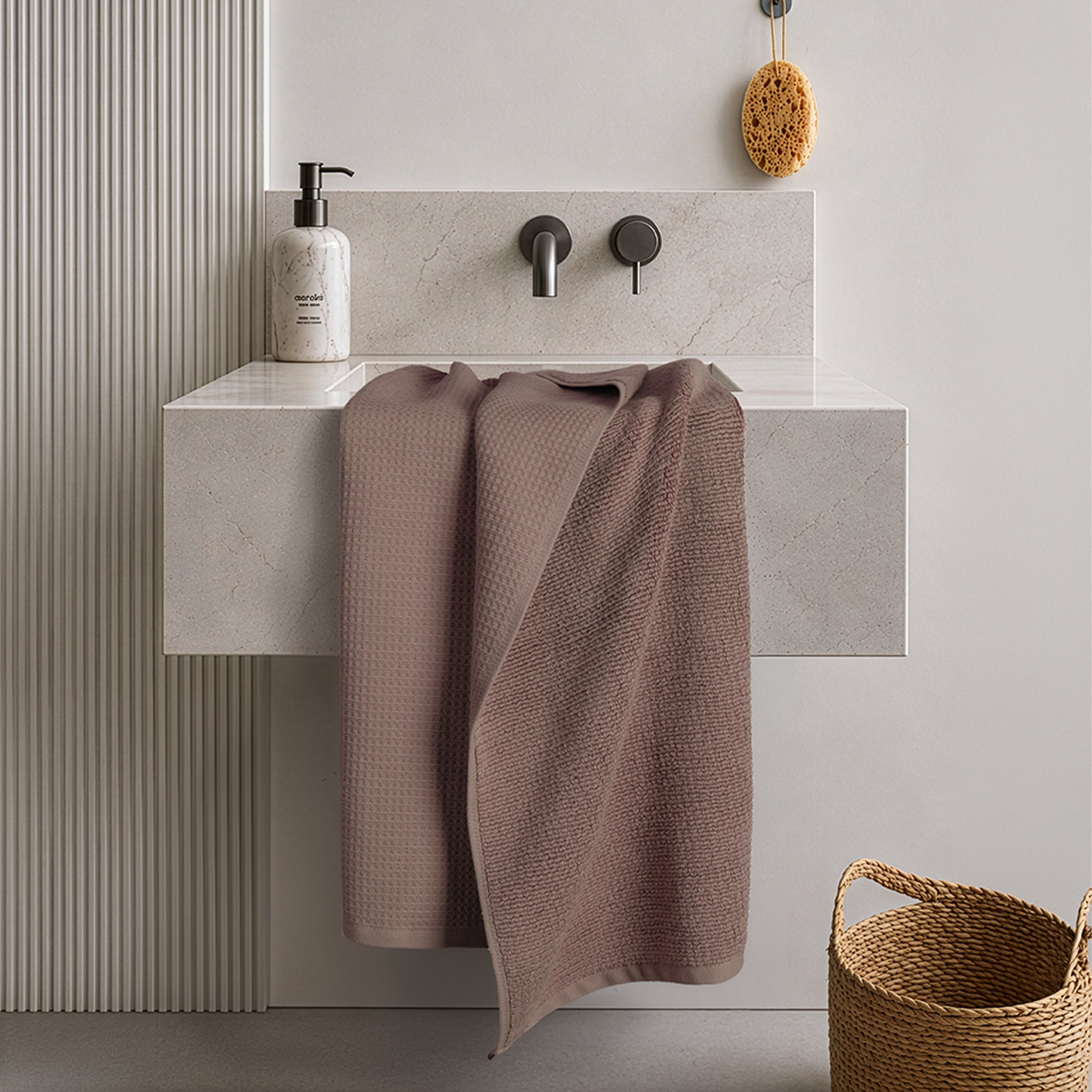 NOLA 2-Pack Turkish Cotton Bath Towels – 600 GSM Luxury Waffle Towels