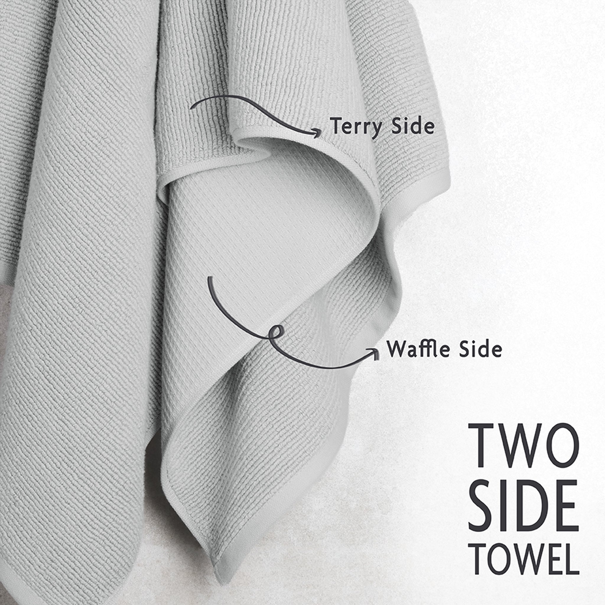 NOLA 2-Pack Turkish Cotton Bath Towels – 600 GSM Luxury Waffle Towels