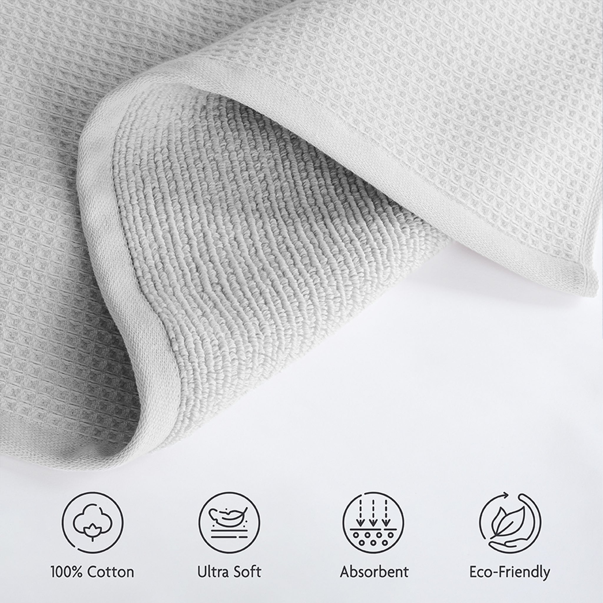 NOLA 2-Pack Turkish Cotton Bath Towels – 600 GSM Luxury Waffle Towels