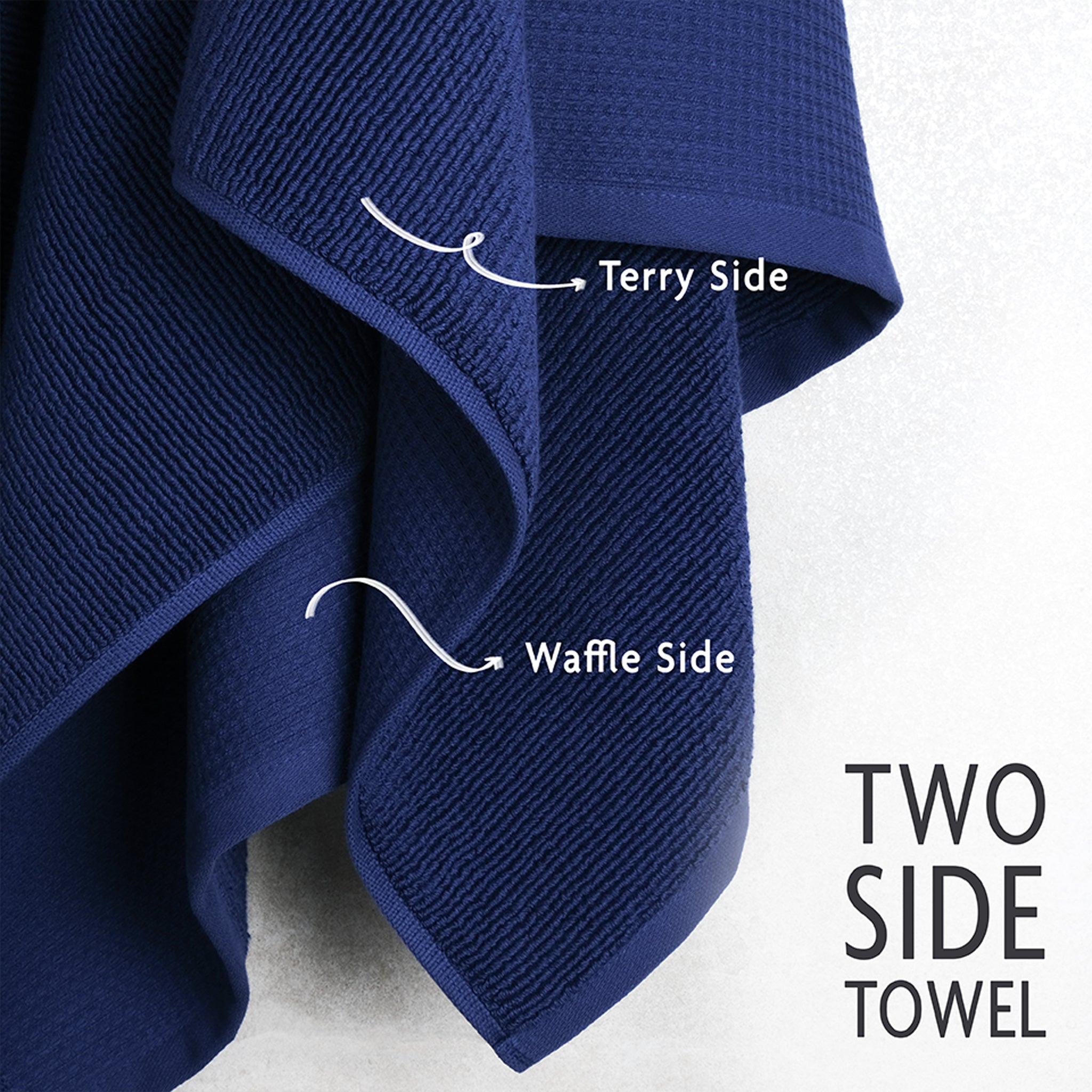 NOLA 2-Pack Turkish Cotton Bath Towels – 600 GSM Luxury Waffle Towels