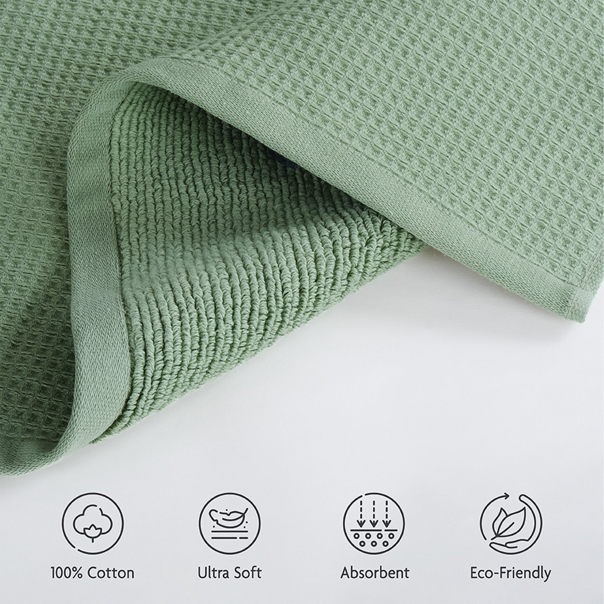NOLA 2-Pack Turkish Cotton Bath Towels – 600 GSM Luxury Waffle Towels