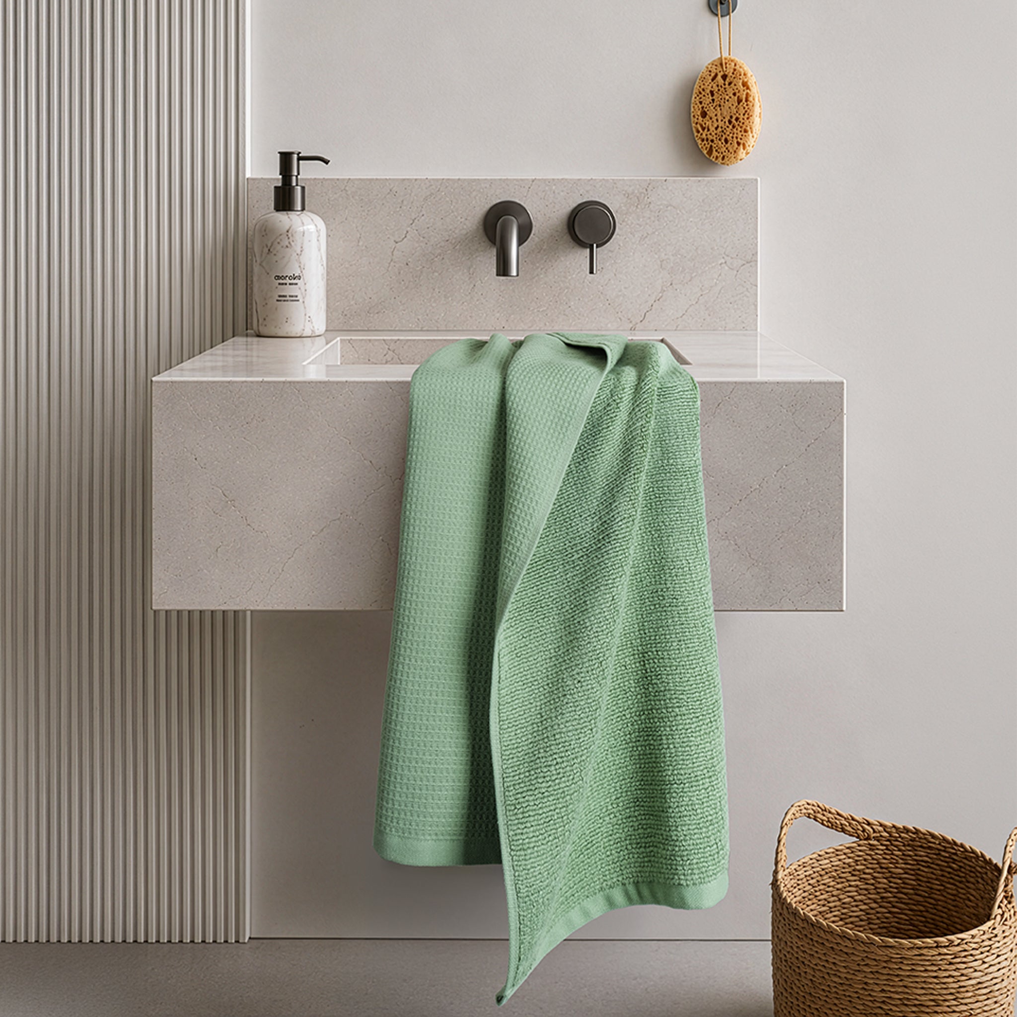 NOLA 2-Pack Turkish Cotton Bath Towels – 600 GSM Luxury Waffle Towels