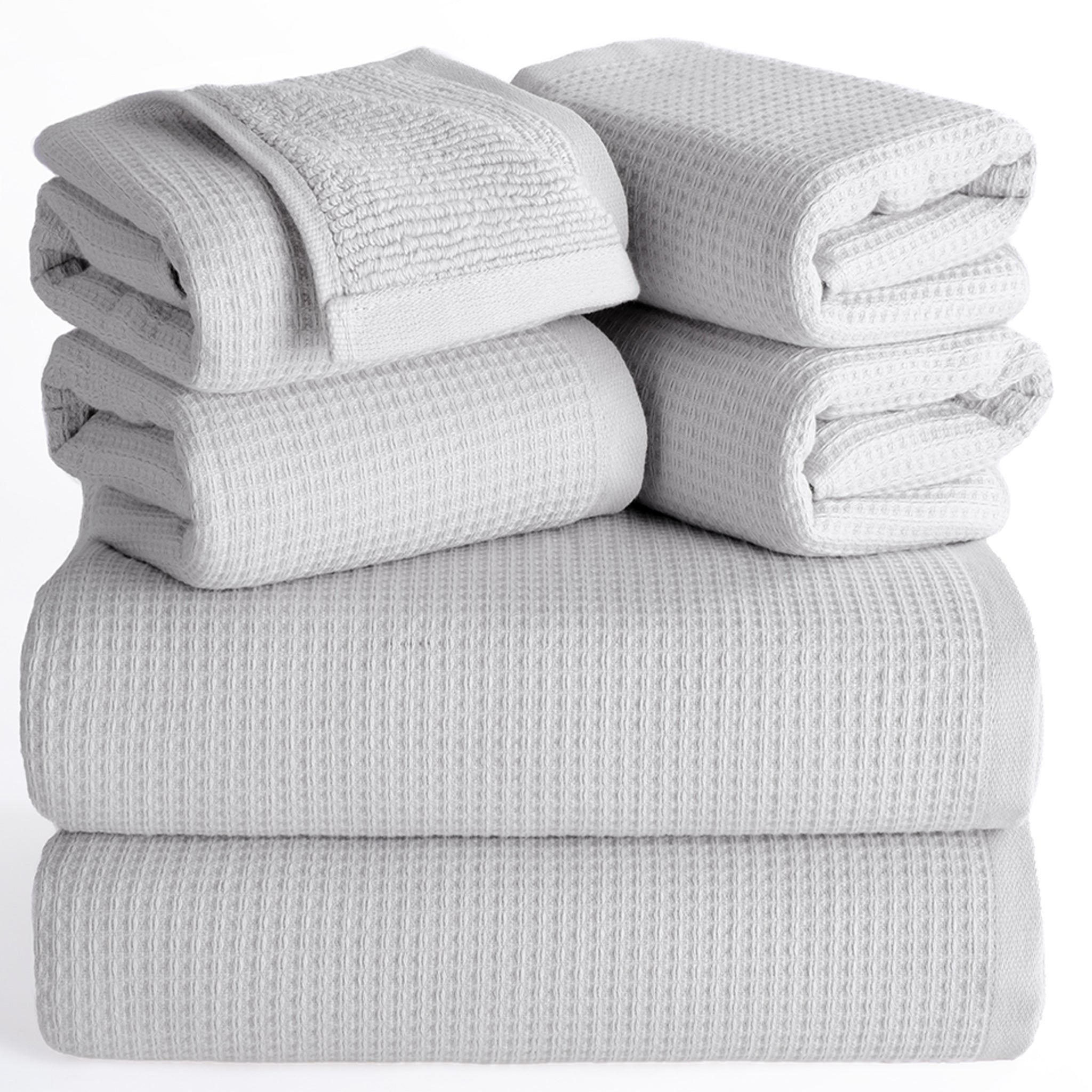NOLA 6-Piece Turkish Towel Set – 600 GSM Turkish Cotton Waffle Towels
