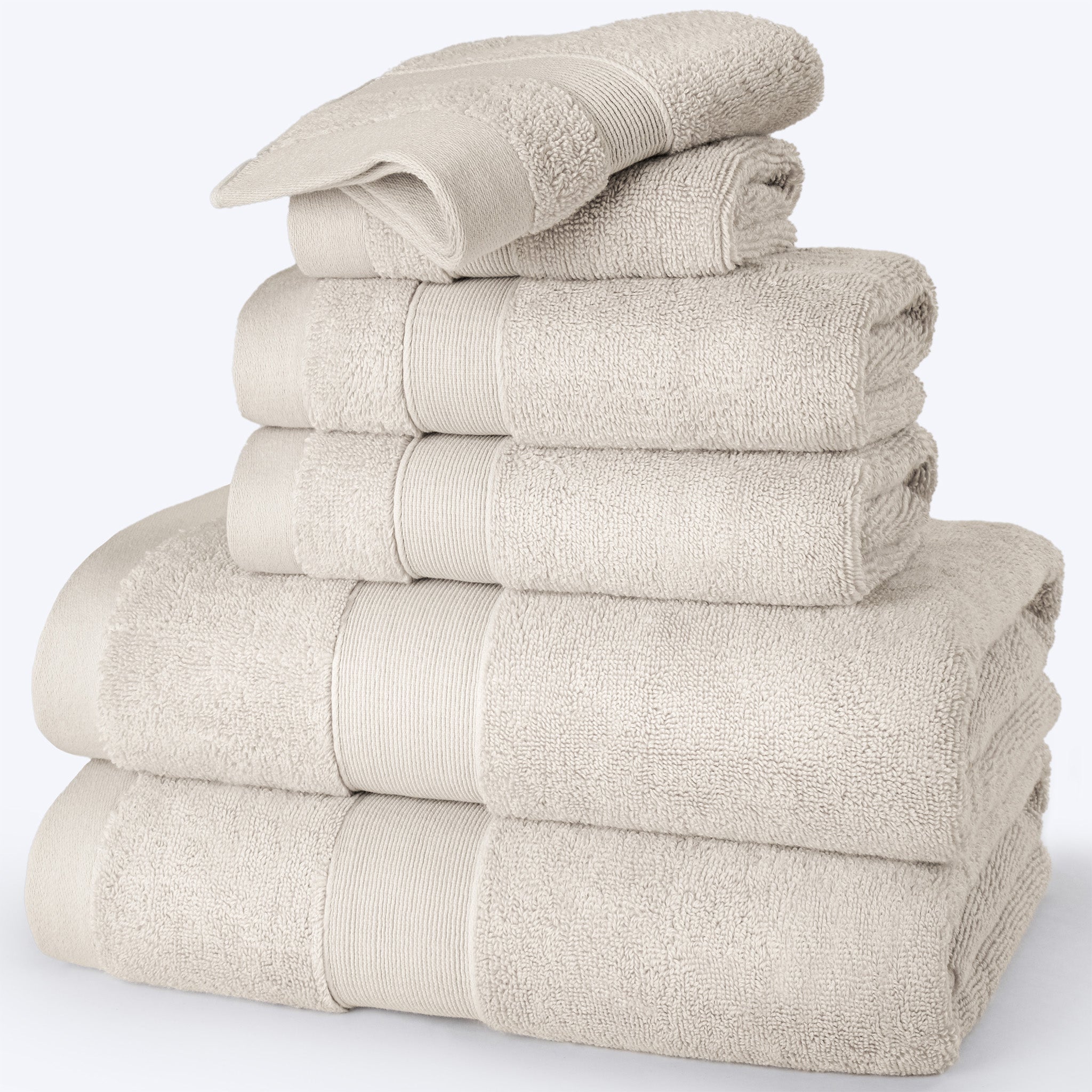SIENA 6-Piece Turkish Towel Set – 700 GSM Turkish Cotton Luxury Hotel Bath Towels