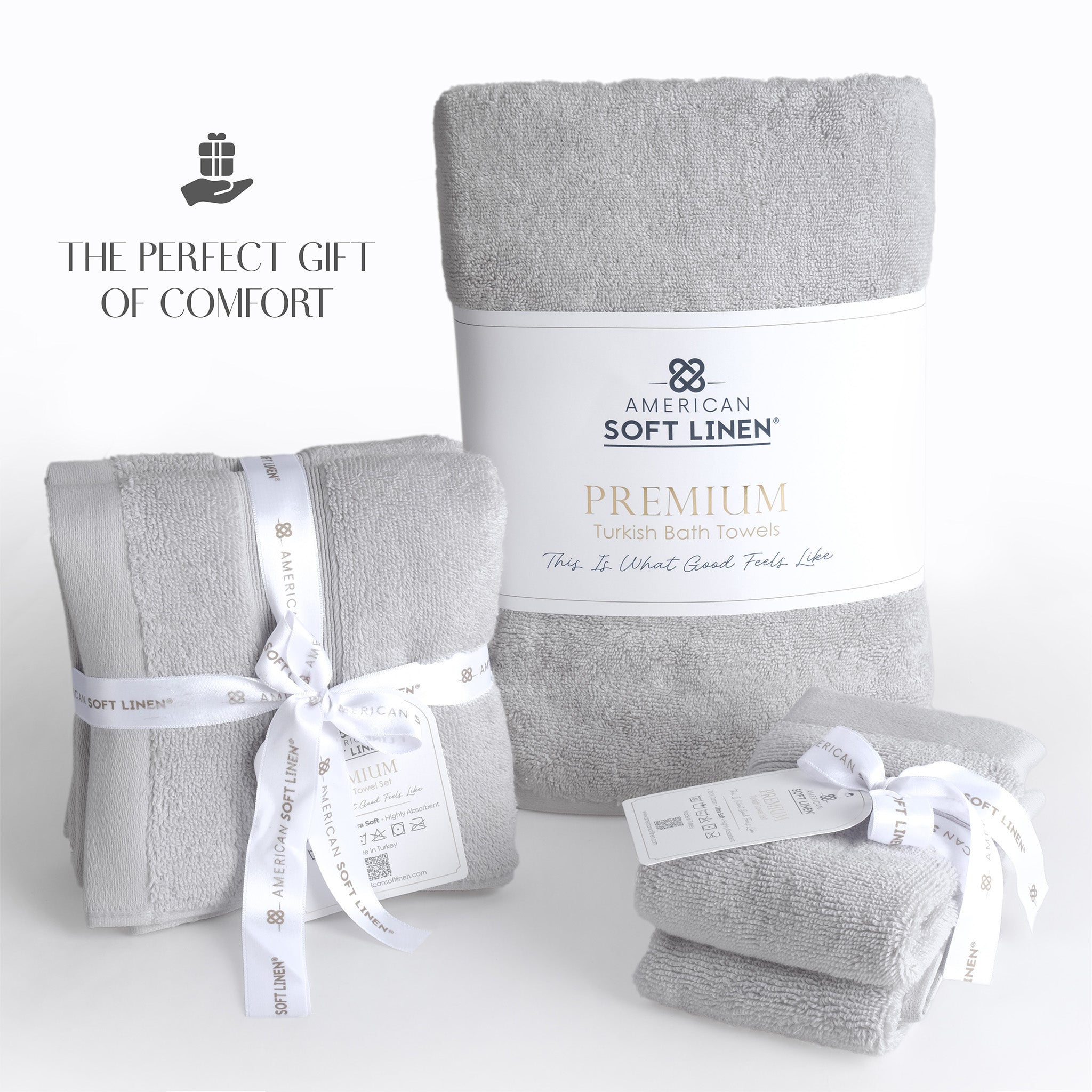 SIENA 6-Piece Turkish Towel Set – 700 GSM Turkish Cotton Luxury Hotel Bath Towels