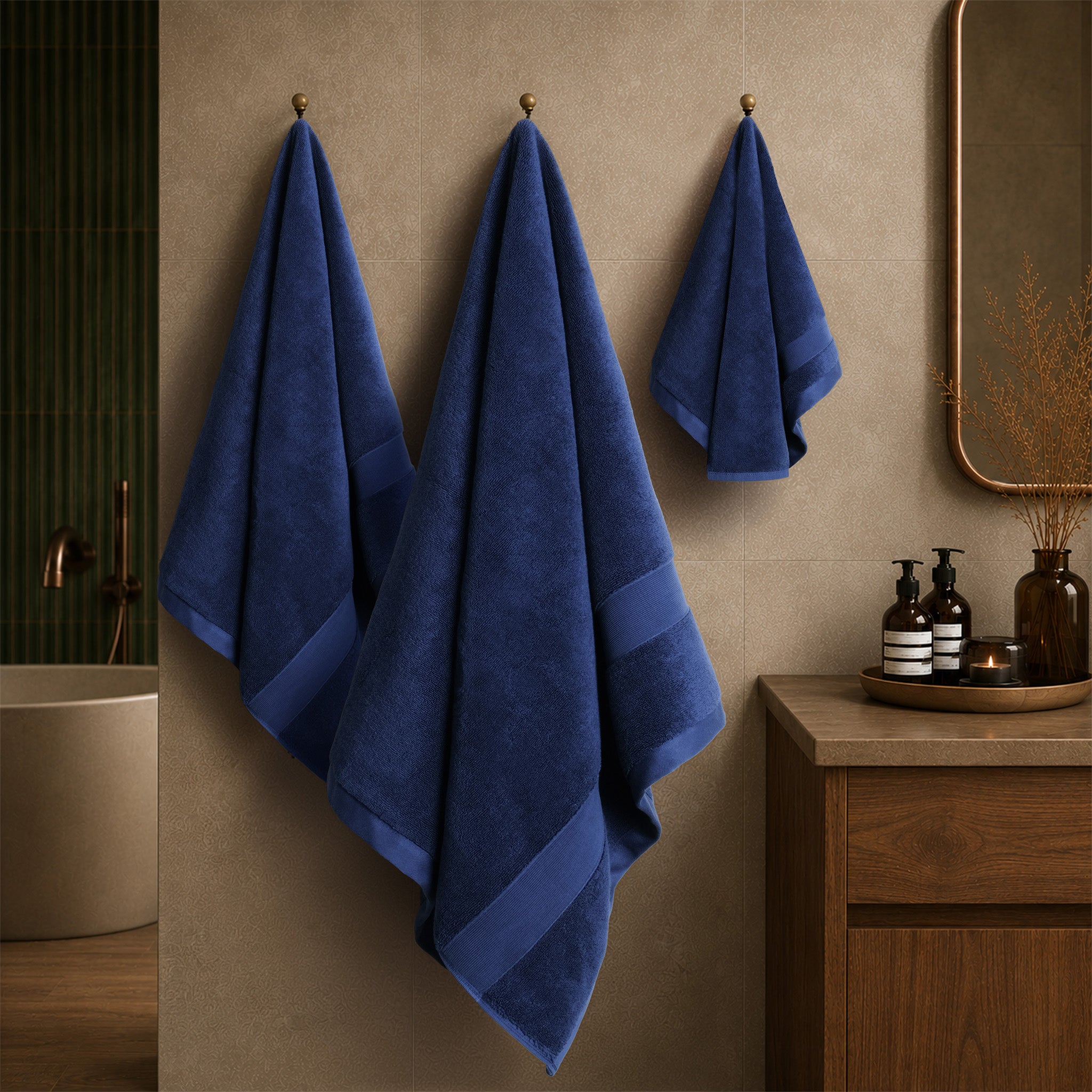 SIENA 6-Piece Turkish Towel Set – 700 GSM Turkish Cotton Luxury Hotel Bath Towels