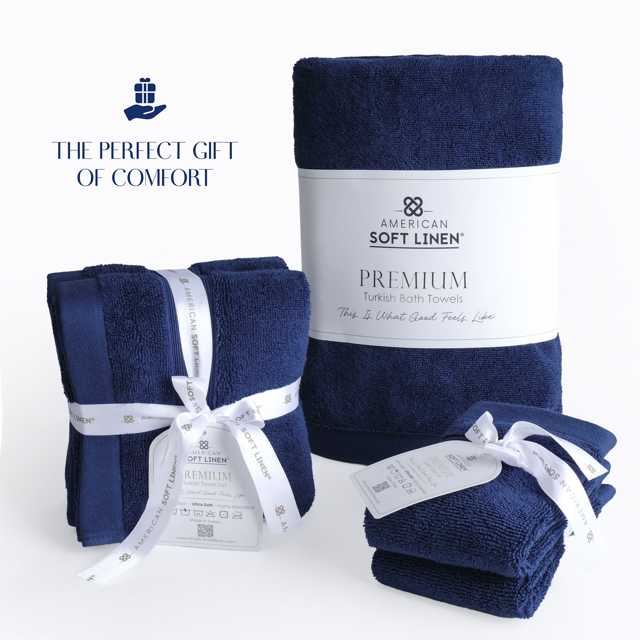 SIENA 6-Piece Turkish Towel Set – 700 GSM Turkish Cotton Luxury Hotel Bath Towels