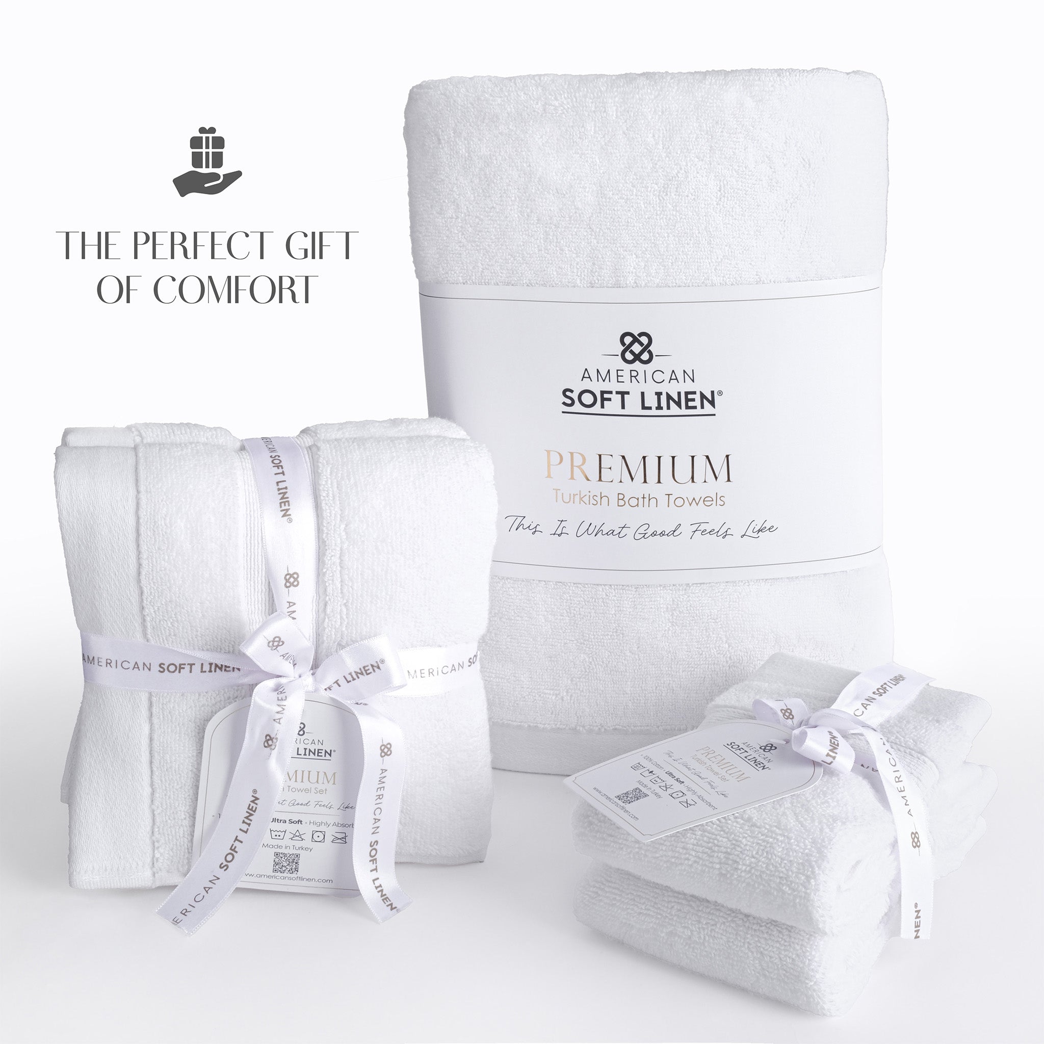 SIENA 6-Piece Turkish Towel Set – 700 GSM Turkish Cotton Luxury Hotel Bath Towels