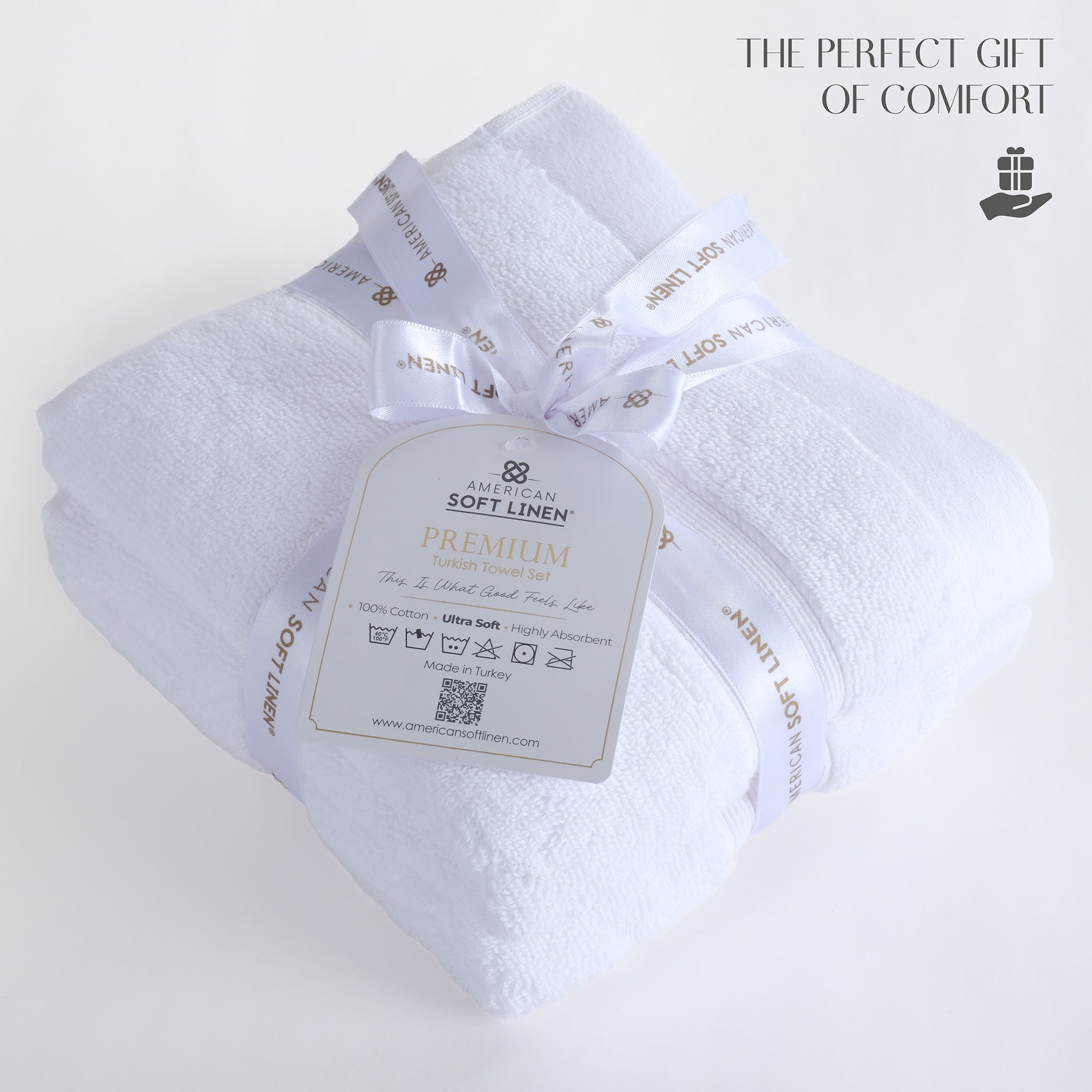 SIENA 4-Piece Turkish Cotton Hand Towels Set, Luxury Towels 700 GSM