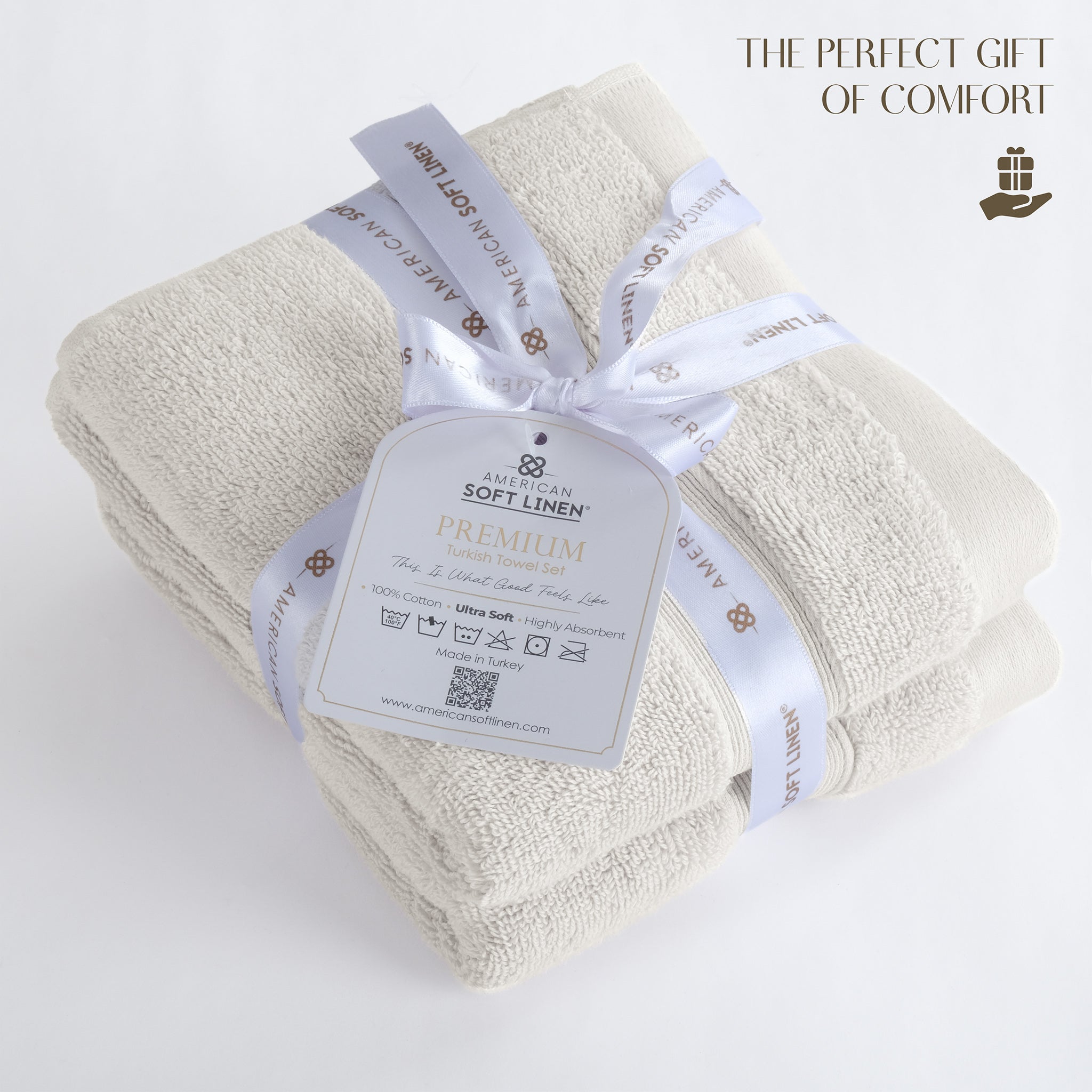 SIENA Luxury Turkish Cotton Hand Towels – 700 GSM, 16 x 28", 2-Piece