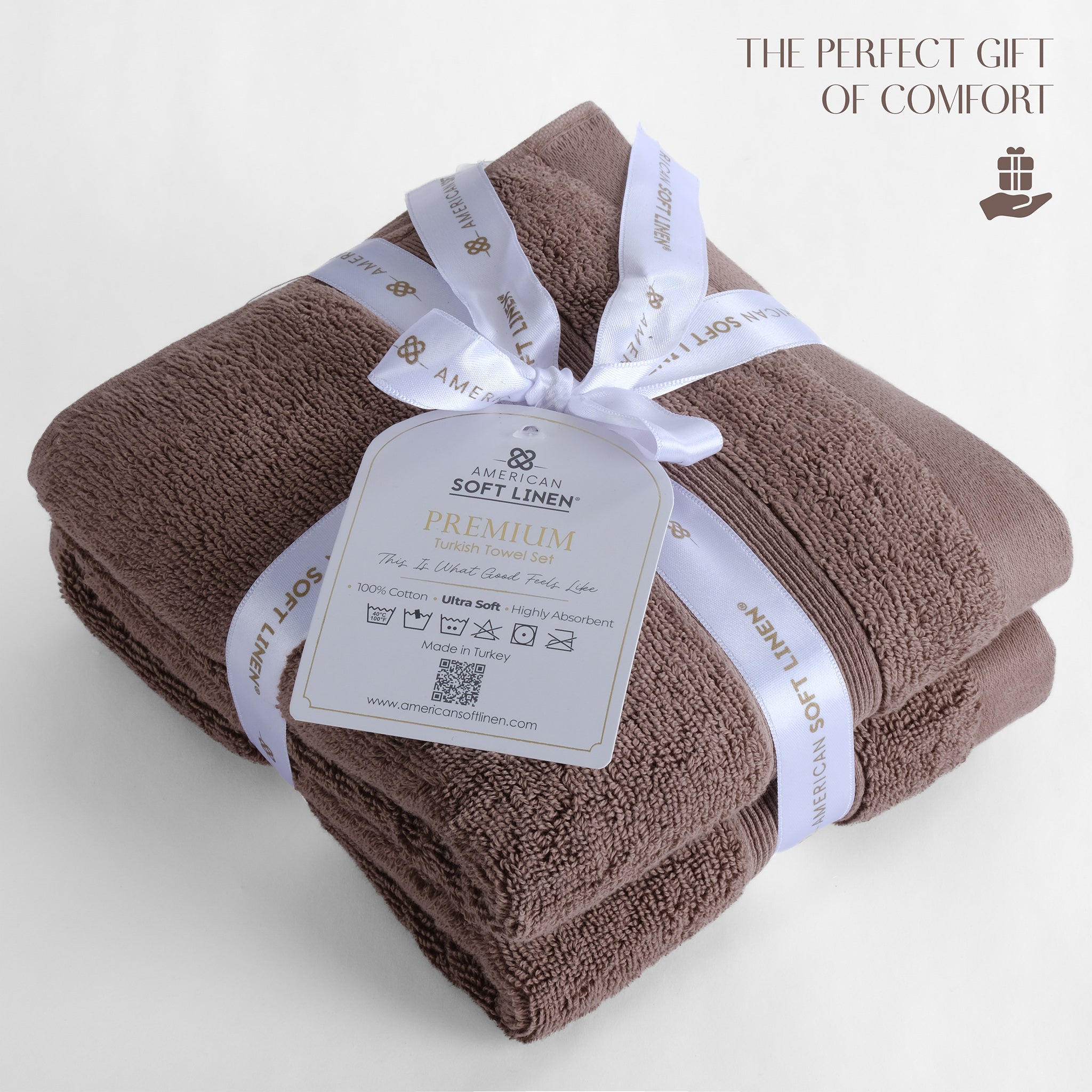 SIENA Luxury Turkish Cotton Hand Towels – 700 GSM, 16 x 28", 2-Piece
