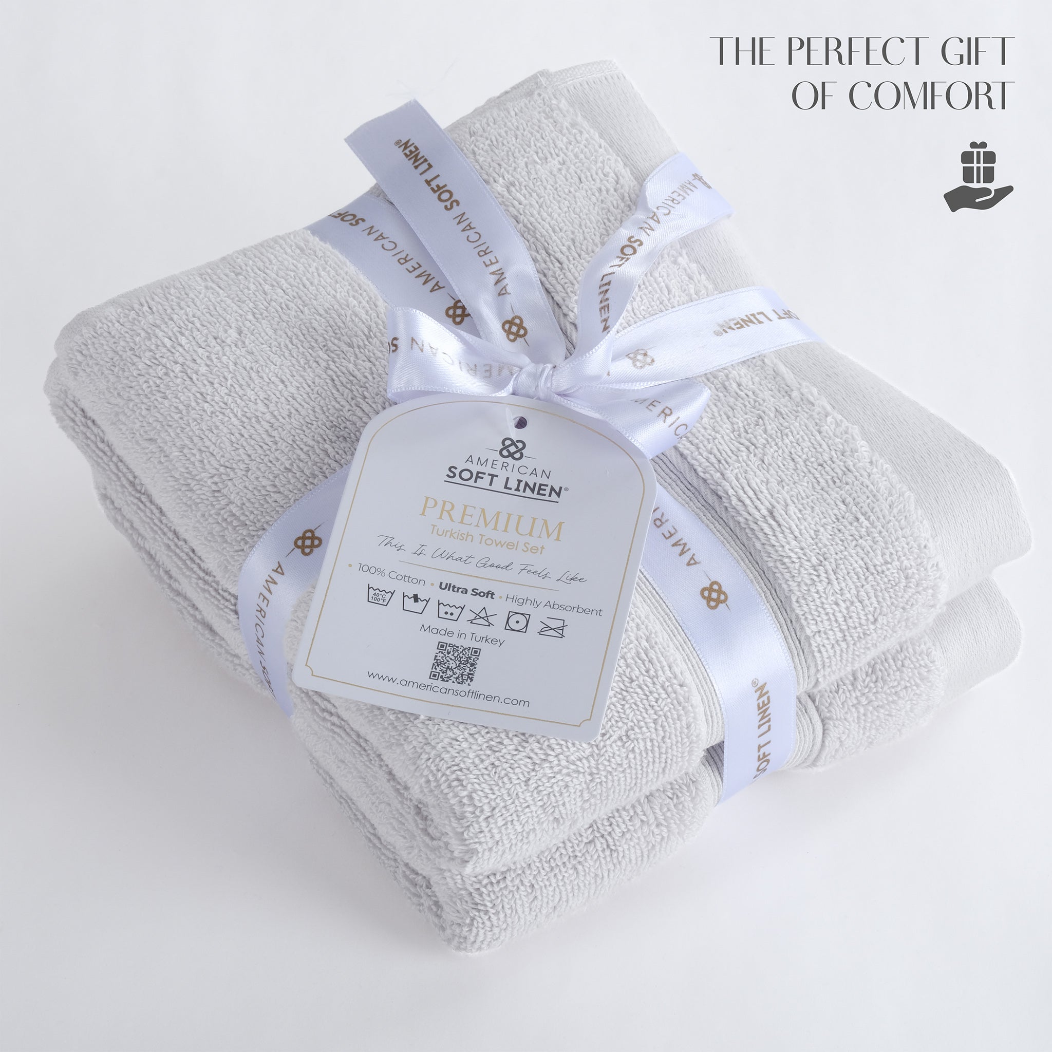 SIENA Luxury Turkish Cotton Hand Towels – 700 GSM, 16 x 28", 2-Piece