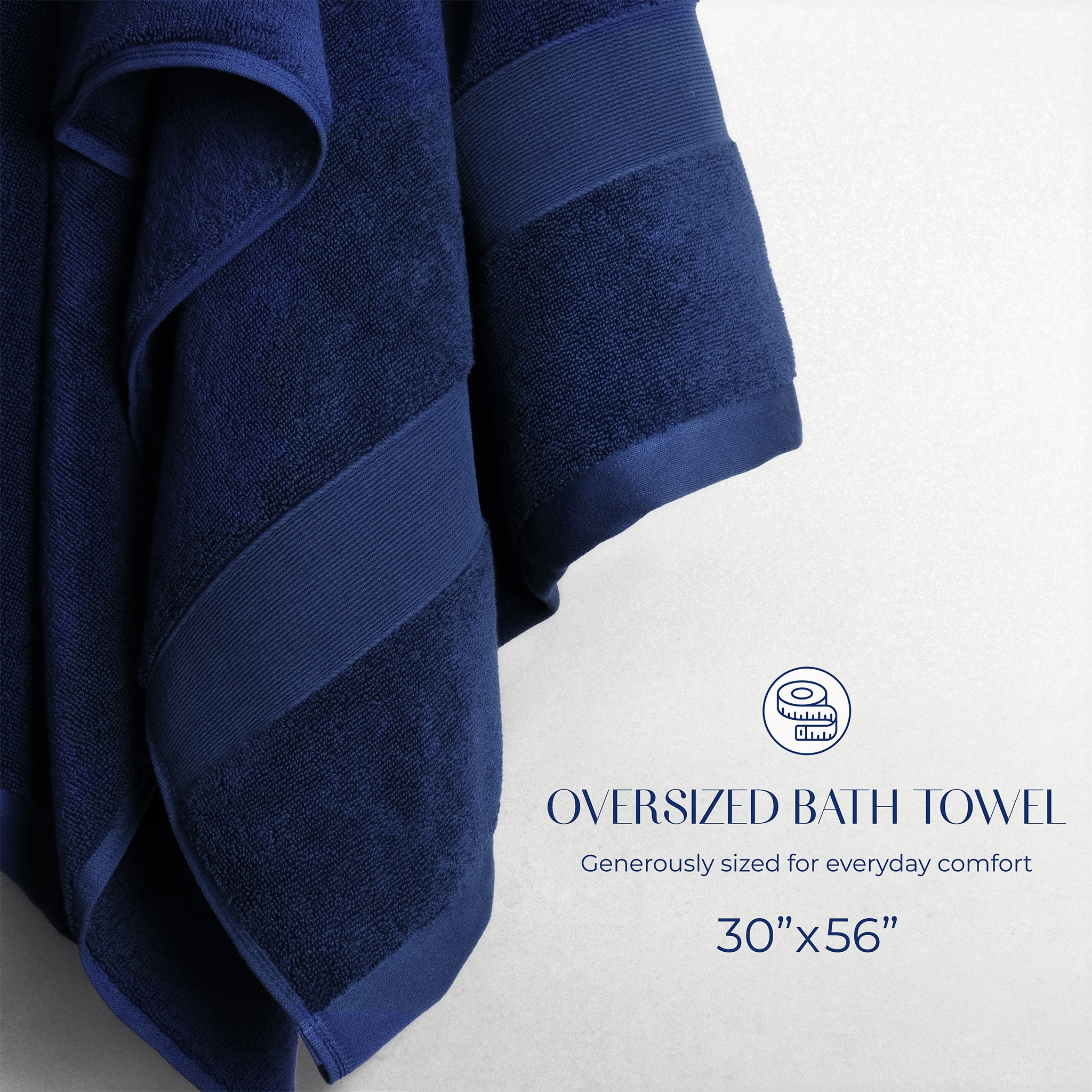 SIENA Turkish Cotton Jumbo Bath Towel – 700 GSM Luxury 30 x 56"