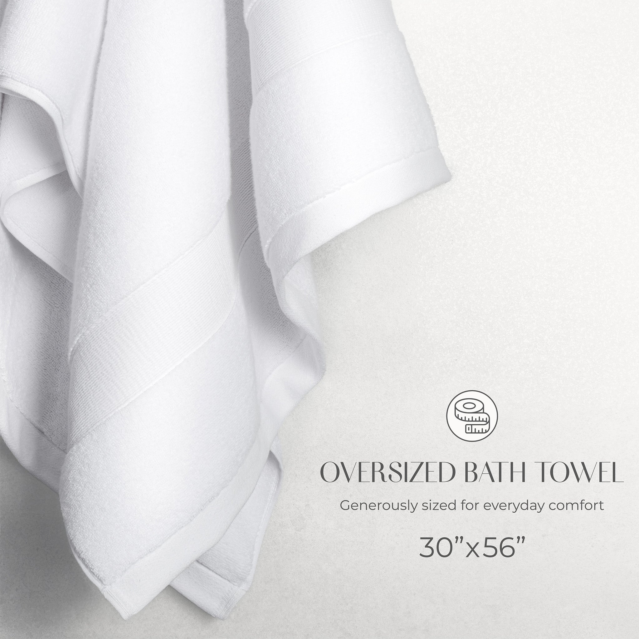 SIENA Turkish Cotton Jumbo Bath Towel – 700 GSM Luxury 30 x 56"