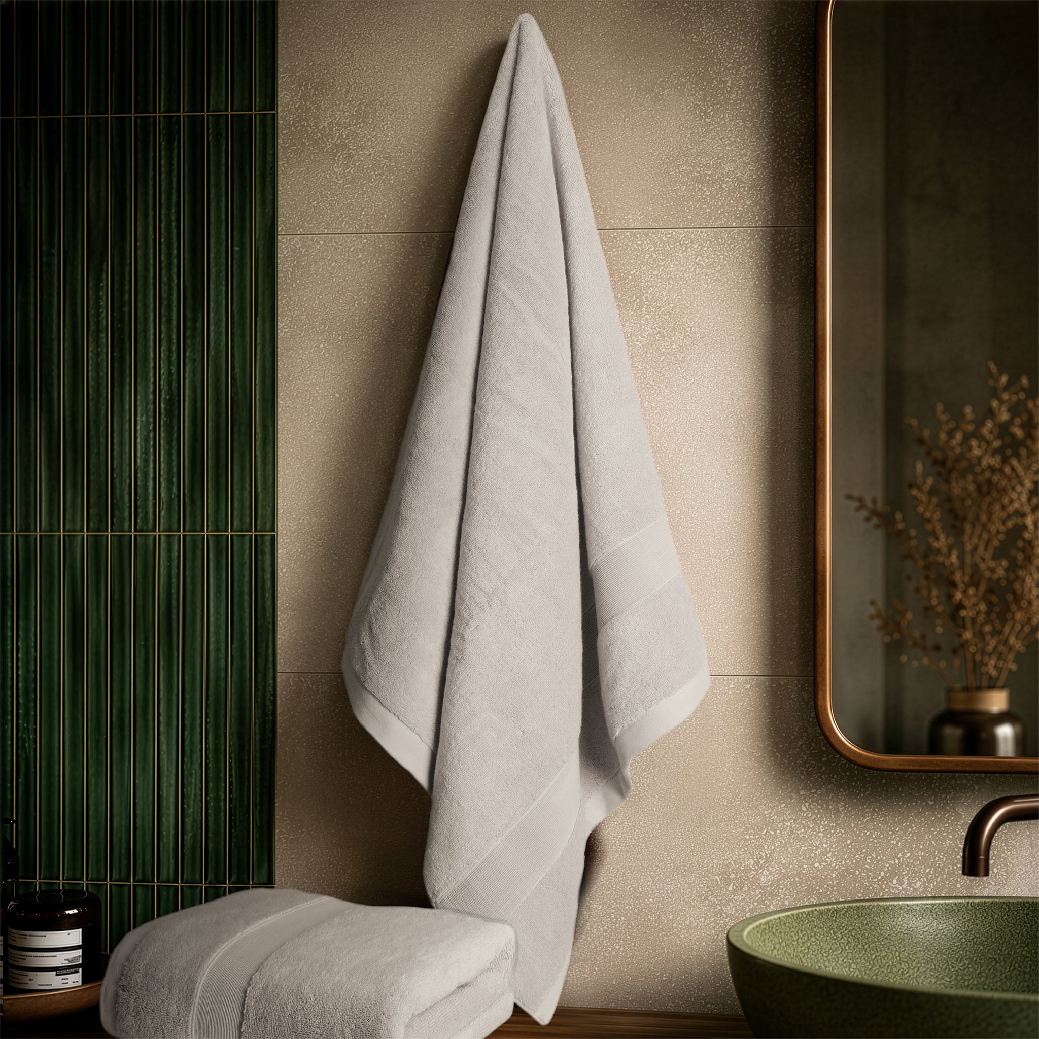 SIENA Turkish Cotton Jumbo Bath Towel Set – 700 GSM, 30 x 56", 2-Piece