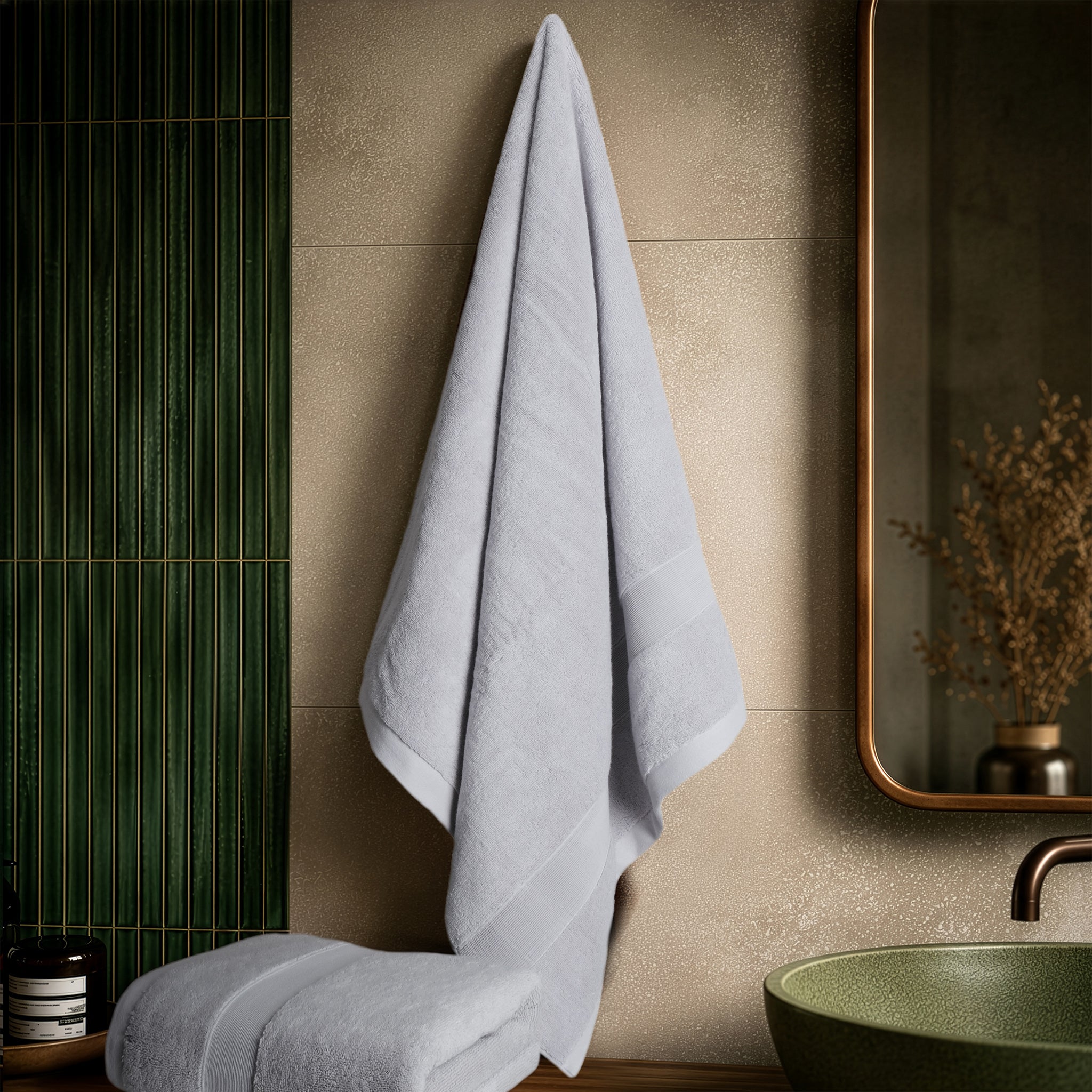 SIENA Turkish Cotton Jumbo Bath Towel Set – 700 GSM, 30 x 56", 2-Piece