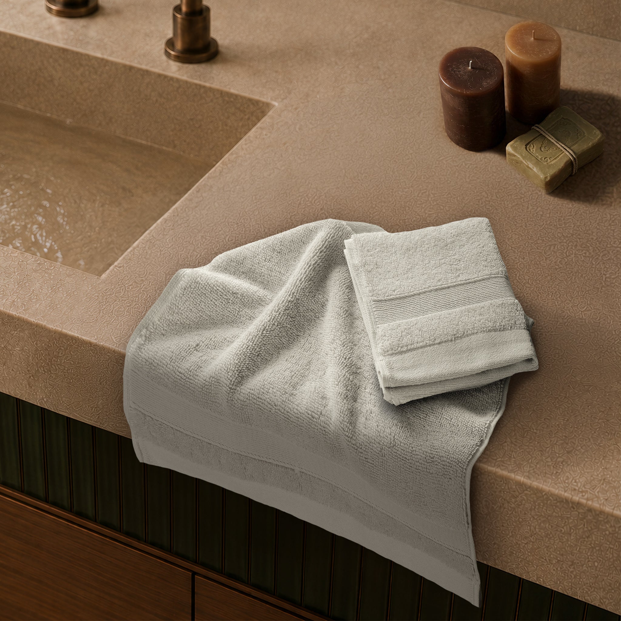 SIENA Turkish Cotton Washcloths – 700 GSM Luxury 13 x 13", 2-Piece