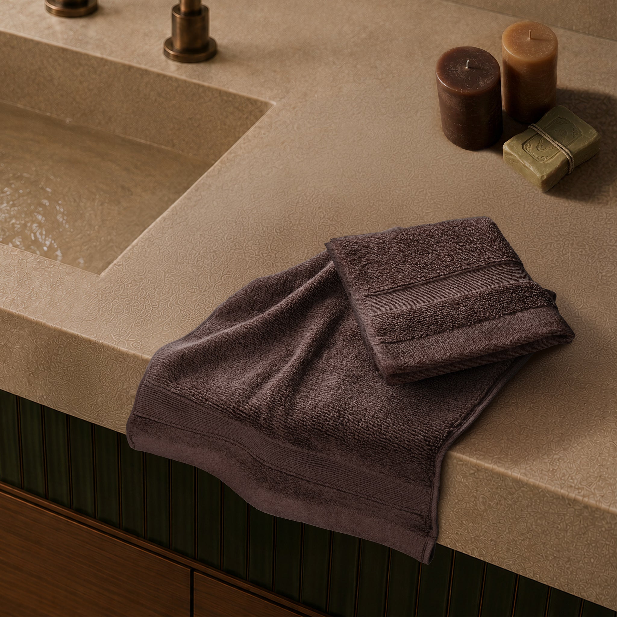 SIENA Turkish Cotton Washcloths – 700 GSM Luxury 13 x 13", 2-Piece