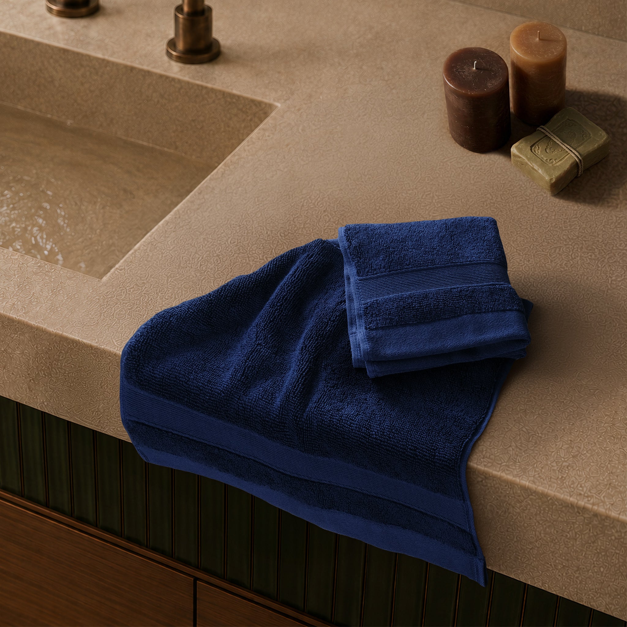SIENA Turkish Cotton Washcloths – 700 GSM Luxury 13 x 13", 2-Piece