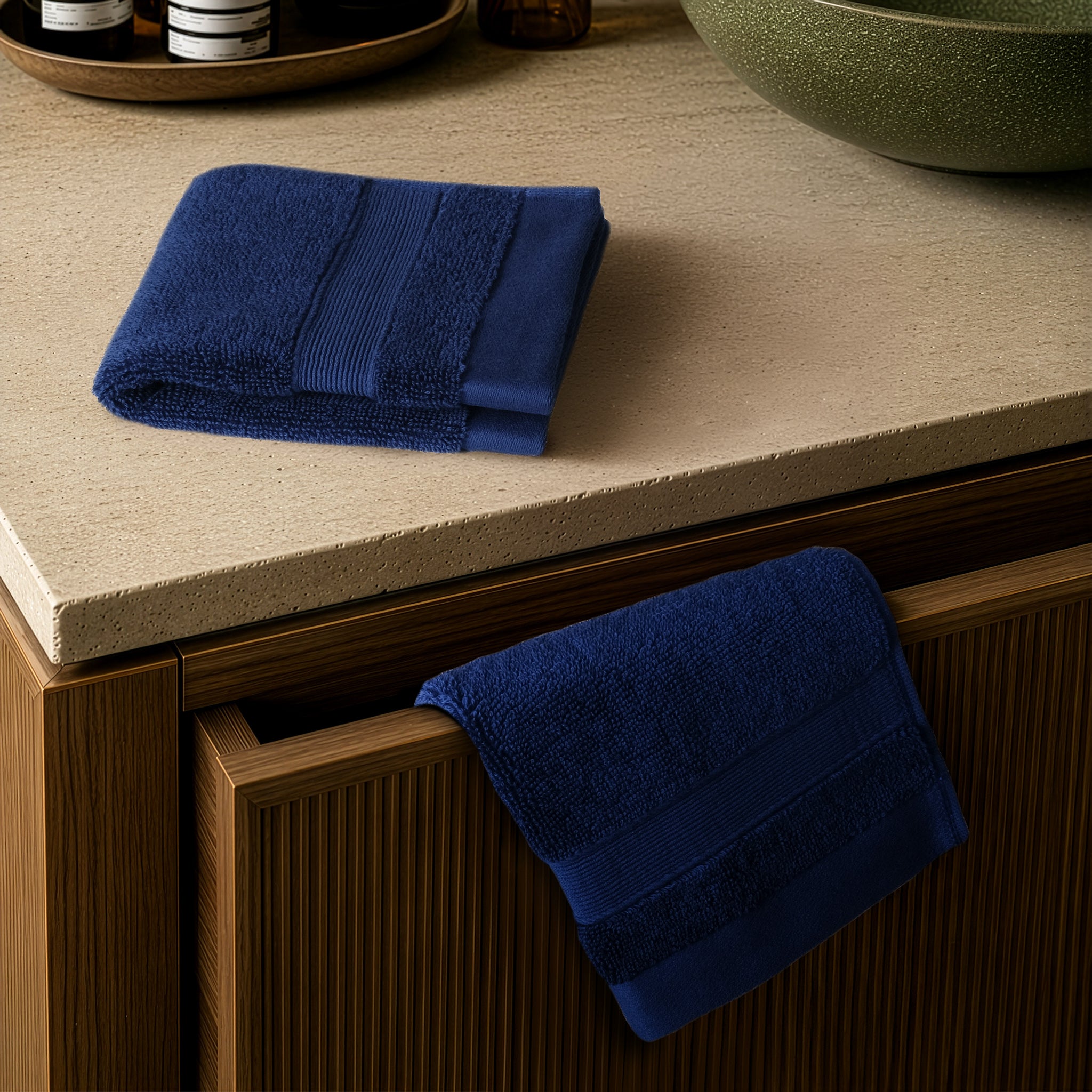 SIENA Turkish Cotton Washcloths – 700 GSM Luxury 13 x 13", 2-Piece