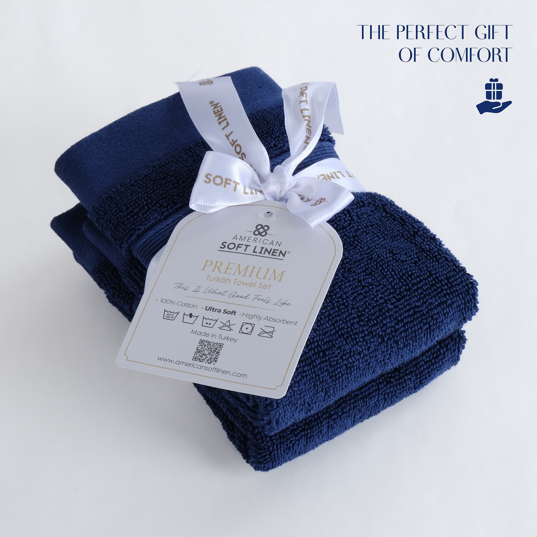 SIENA Turkish Cotton Washcloths – 700 GSM Luxury 13 x 13", 2-Piece