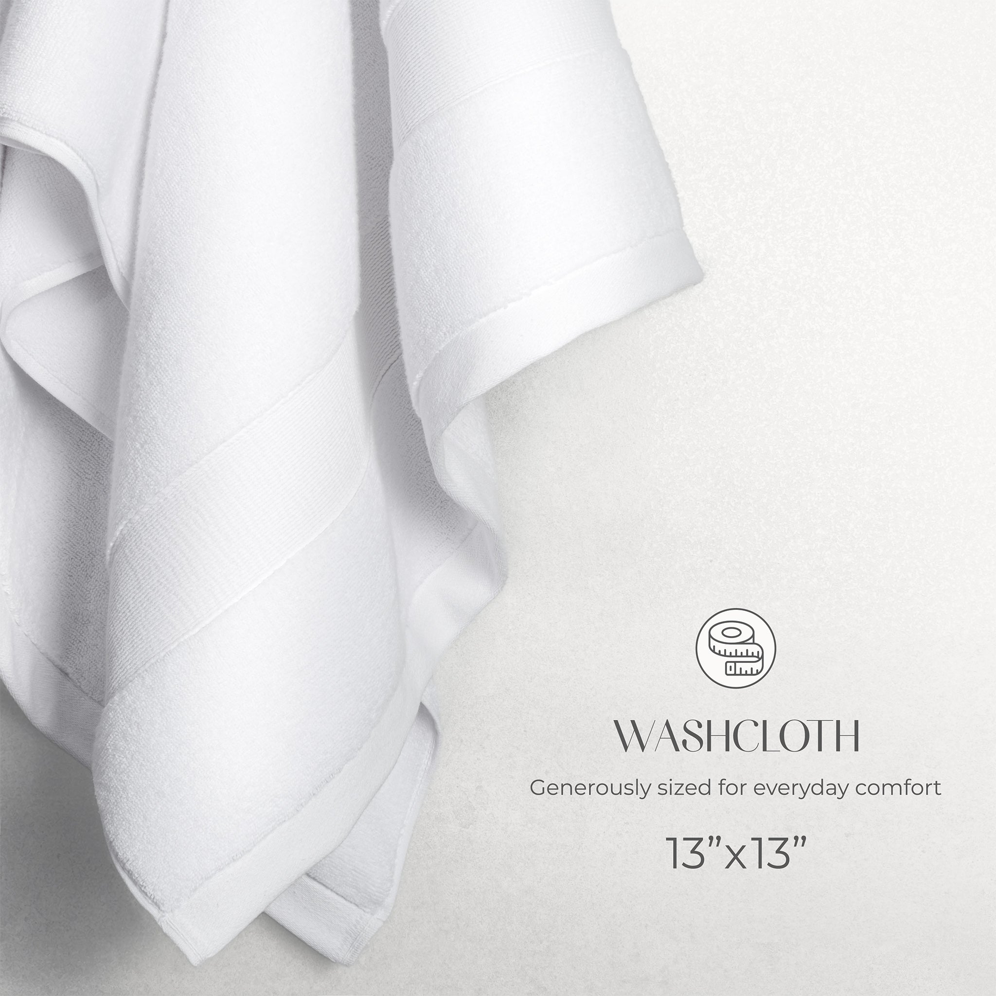SIENA Turkish Cotton Washcloths – 700 GSM Luxury 13 x 13", 2-Piece